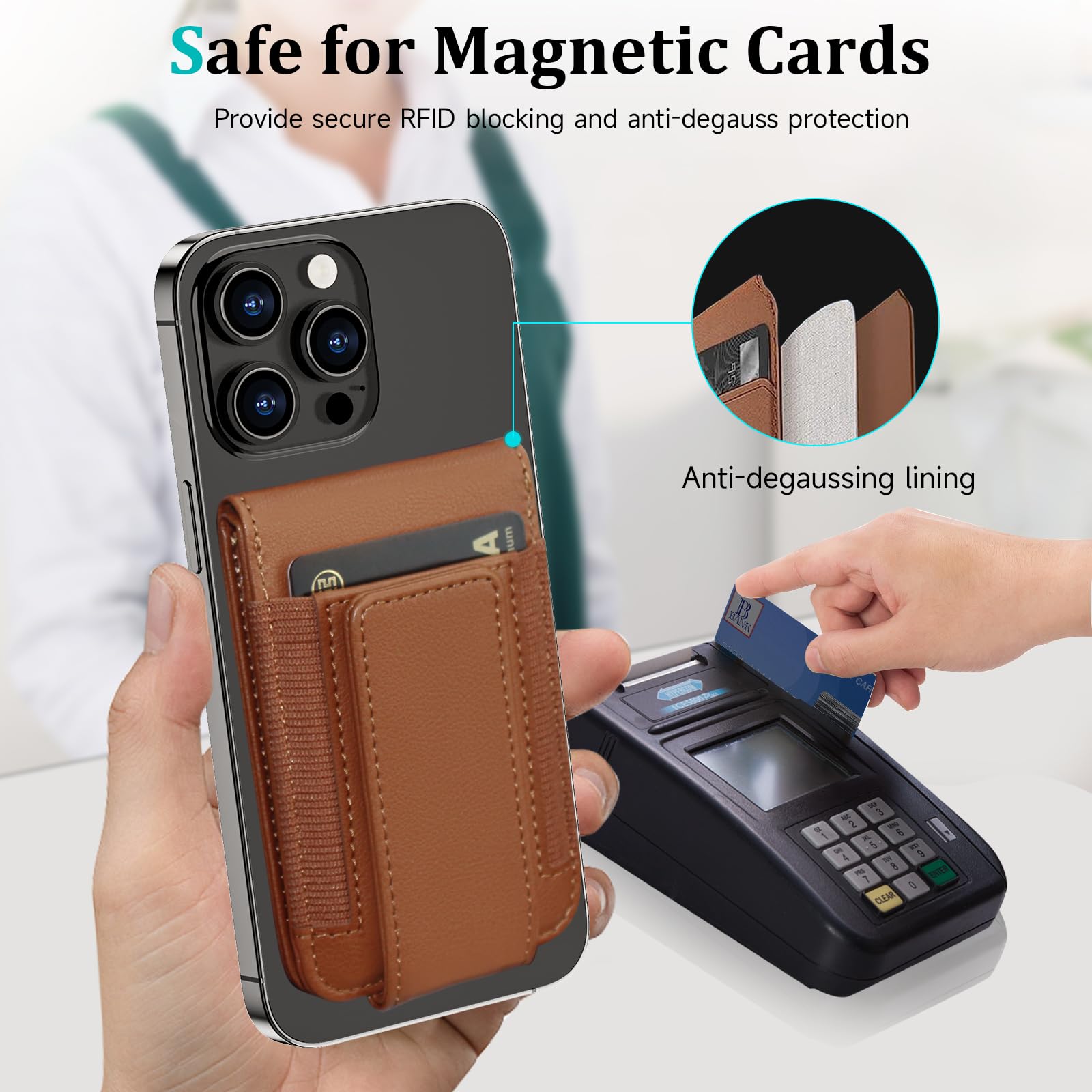 Magnetic Phone Wallet for iPhone 16/15/14/13/12 Pro Max Plus - Detachable MagSafe Wallet with Adjustable Stand, Money Clip & 10+ Card Holder - Perfect for Travel, Shopping & Everyday Use