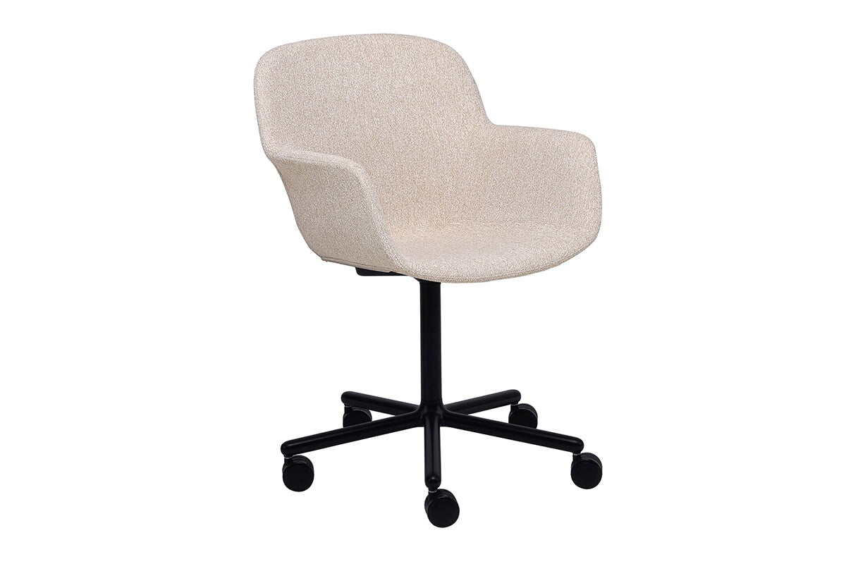 Tommy Tub Fabric Swivel Chair with Sturdy Base - Comfortable Modern Lounge Chair for Living Room, Bedroom, or Office