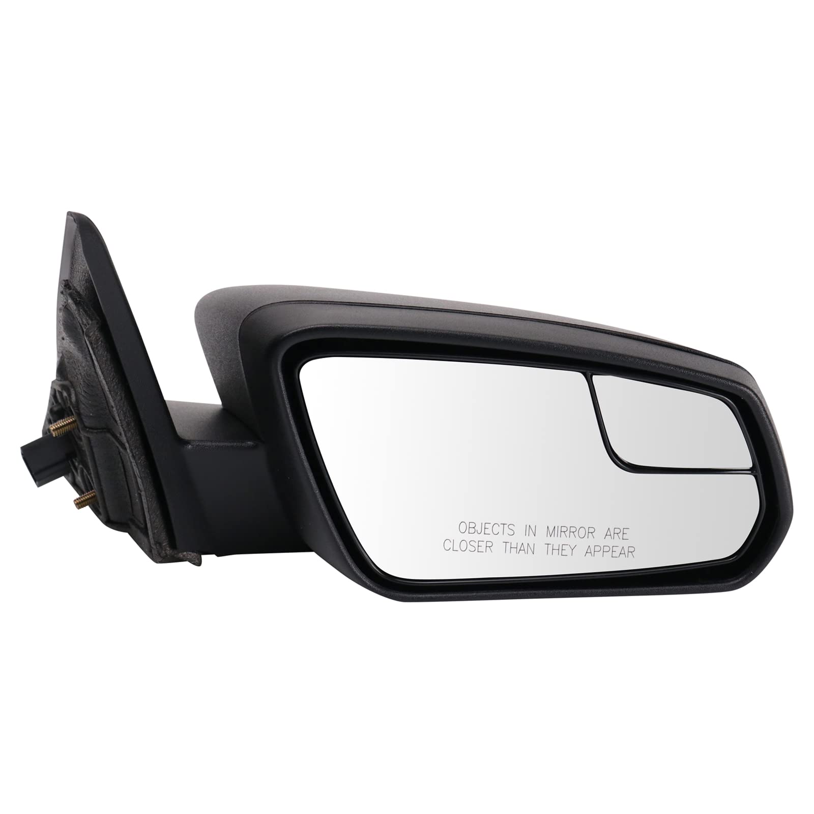 TRQ Passenger Side Right Mirror Without Heat & Spotter Mirror - Compatible with 2013-2014 Ford Mustang (FO1321451) | Replacement for Damaged Mirrors, Safe Lane Changing & Parking Assistance