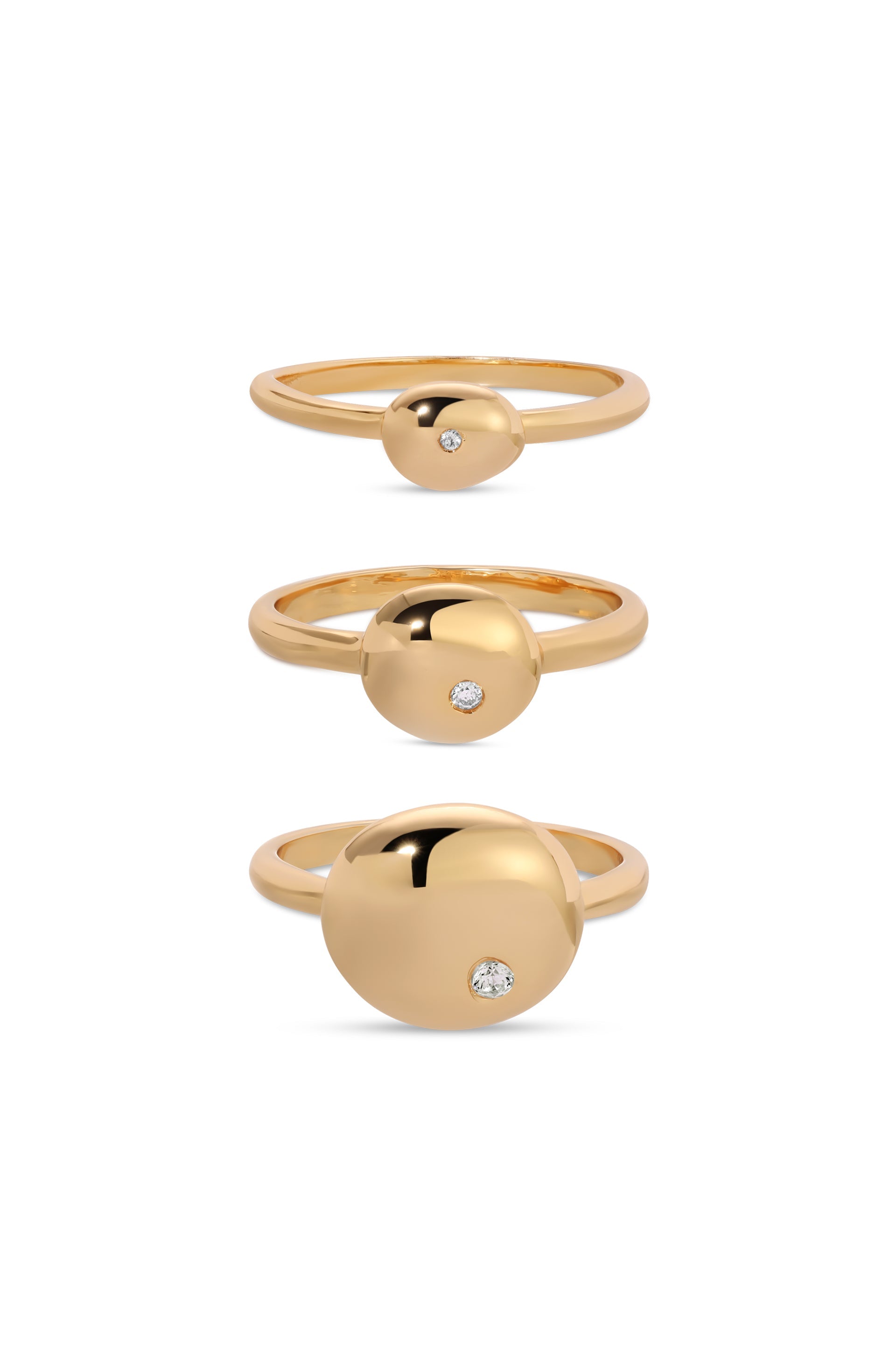 Elegant Stacking Pebble Rings Set for Women - Minimalist Dainty Gold & Silver Rings - Perfect for Layering, Everyday Wear, and Special Occasions