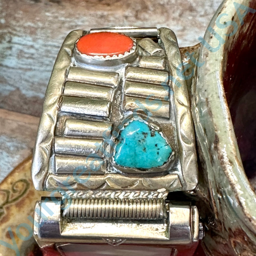 Vintage Alpaca Silver Dakota Style Watch - Handcrafted Mexican Timepiece with Spanish Engraving | Perfect for Boho Fashion, Gift Giving & Cultural Enthusiasts