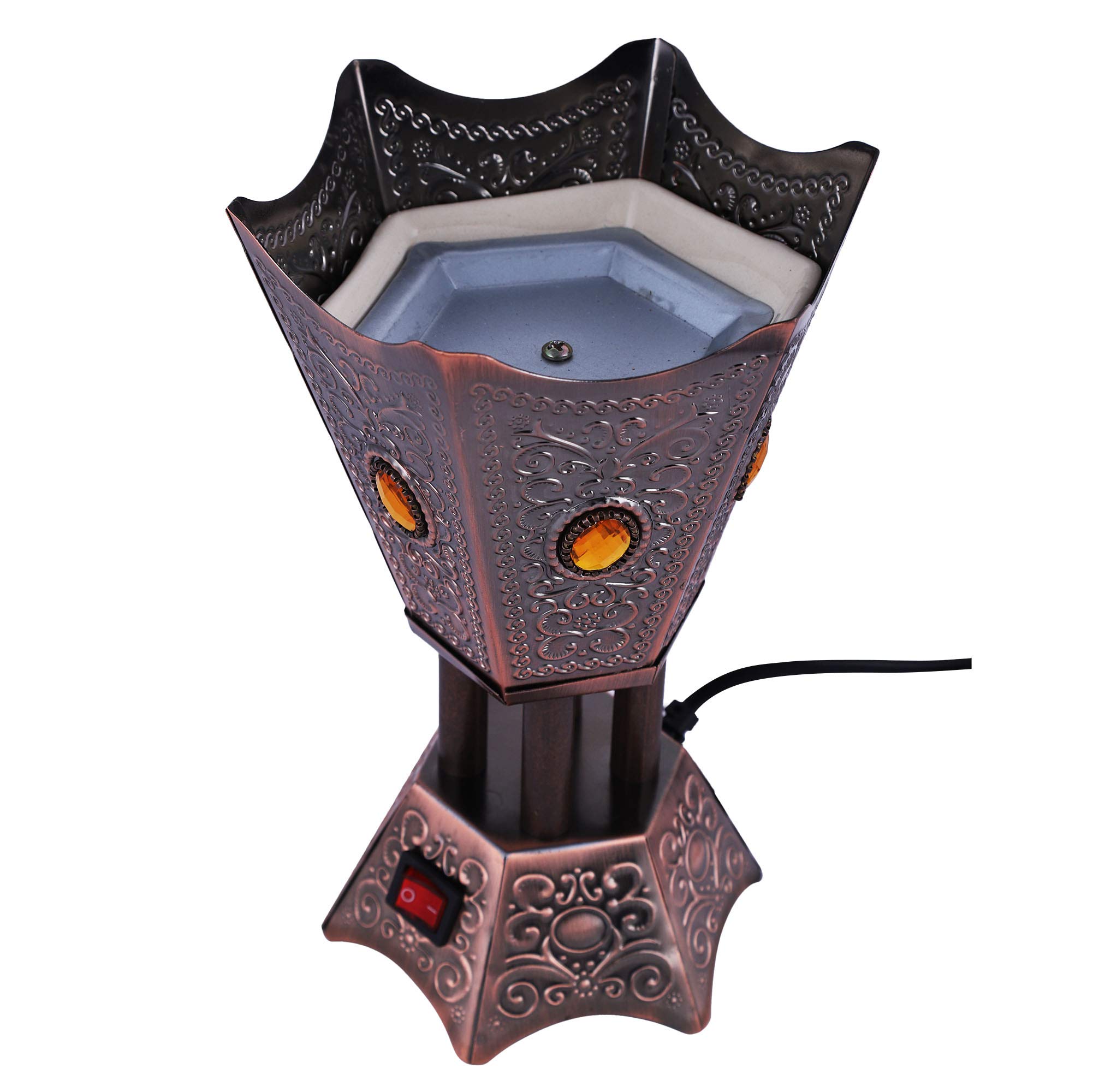 Premium Electric Bakhoor Burner - Automatic Oud & Frankincense Incense Warmer with LED Lights, Perfect for Home Aromatherapy, Meditation & Diwali Gifts (IB-23, Multi-Color) - Create Positive Energy & Relaxing Ambiance for Holidays, Yoga & Spiritual Practices