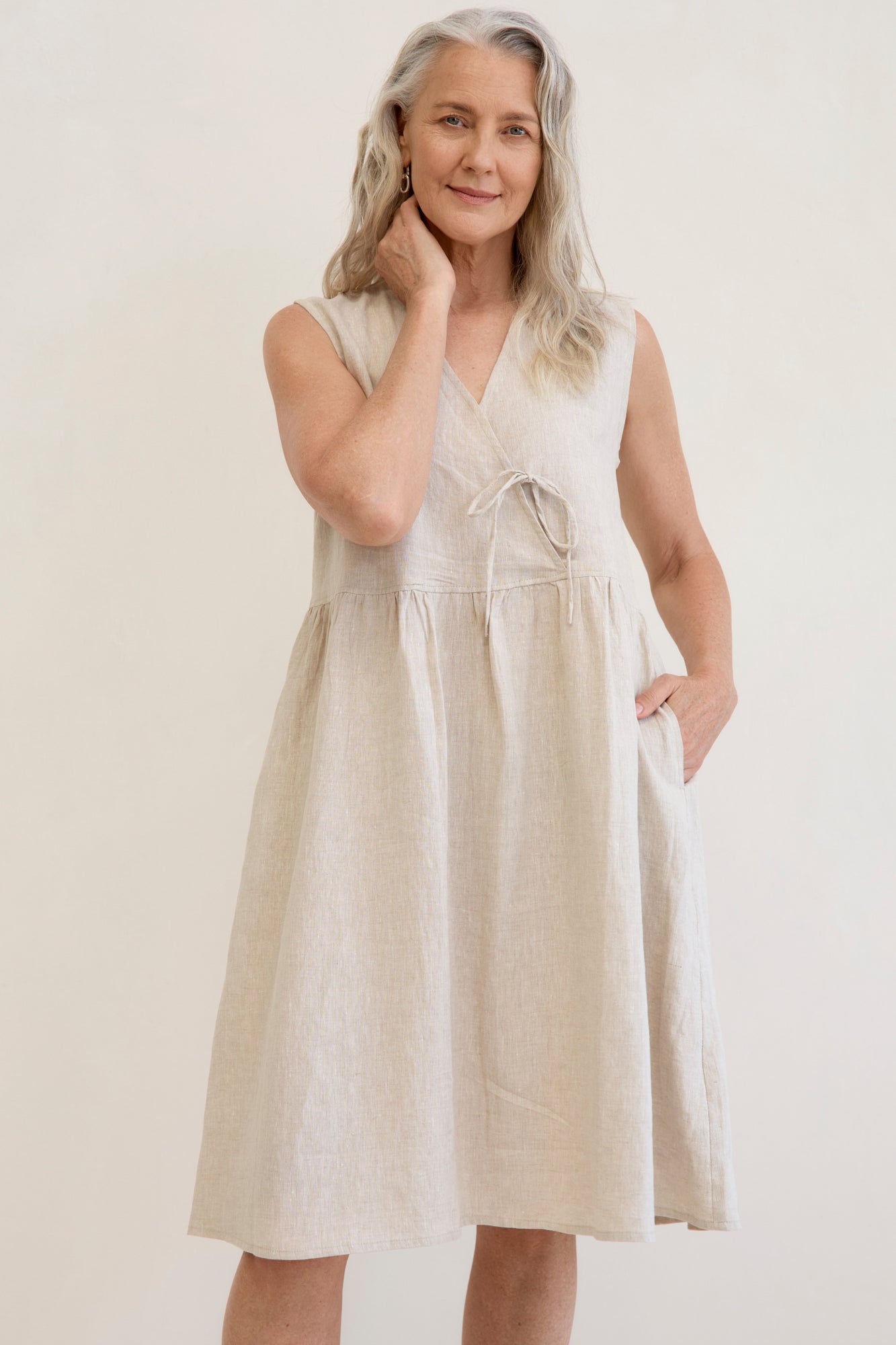 Tatum Linen Dress for Women - Natural Color Breathable Summer Maxi Dress - Perfect for Beach Vacation, Boho Chic Outfits & Casual Daywear