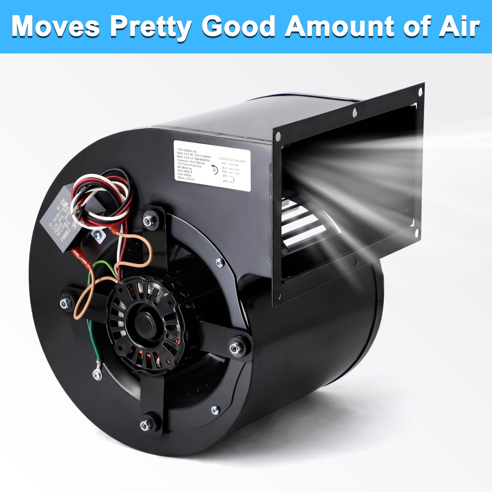 Replacement Blower Motor for Dayton 1TDT8 5C508 & Century JE2J047NS 9459 JE2J047 - 3.3 Inch Diameter HVAC Fan Motor - Perfect for Air Conditioning Units, Furnaces, and Ventilation Systems