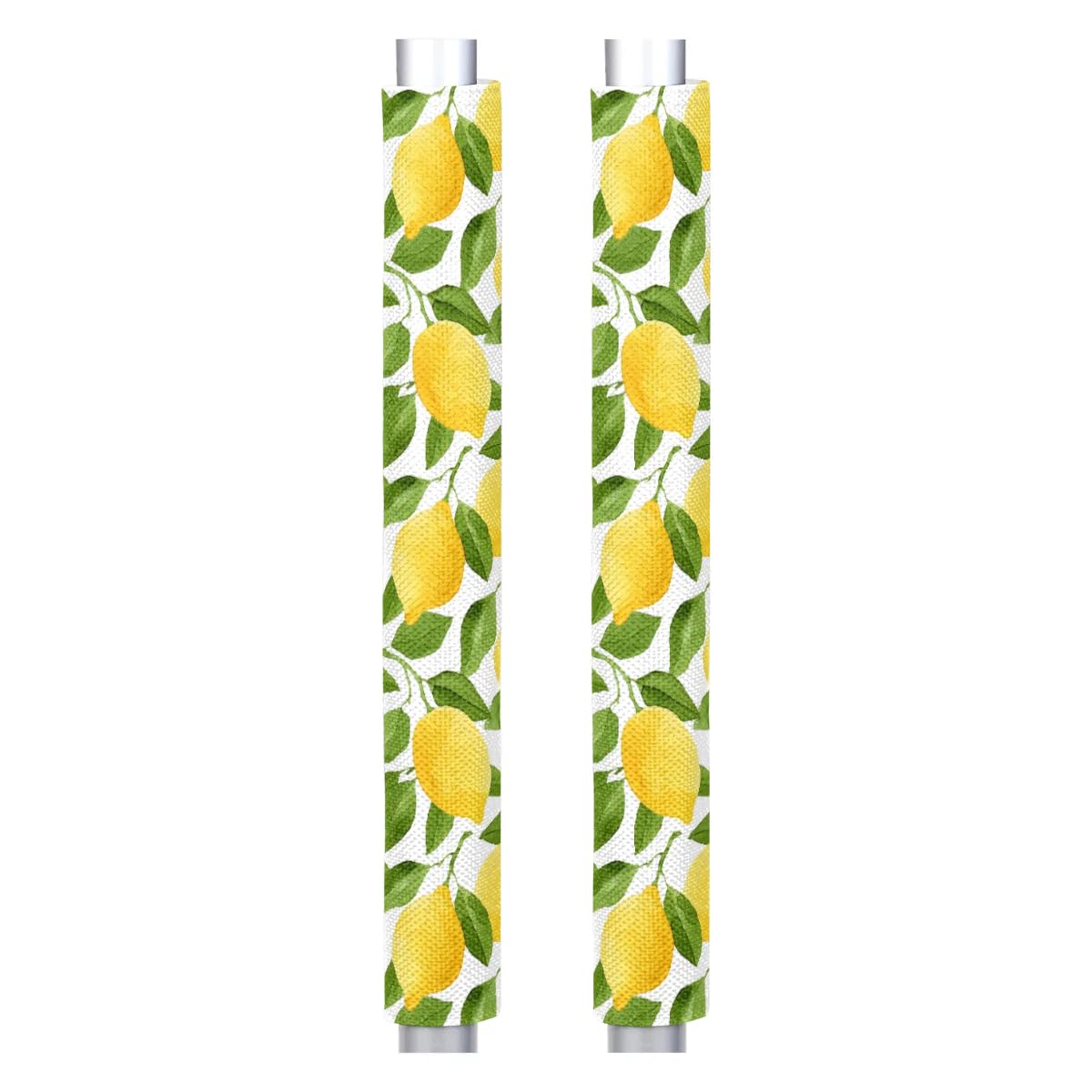 Lemon Refrigerator Handle Covers Set of 2 - Washable Kitchen Appliance Handle Protectors for Fridge, Microwave, Dishwasher & Oven - Food & Oil Stain Resistant - Summer Kitchen Decor Upgrade (Perfect for Home, Apartment & RV Use)