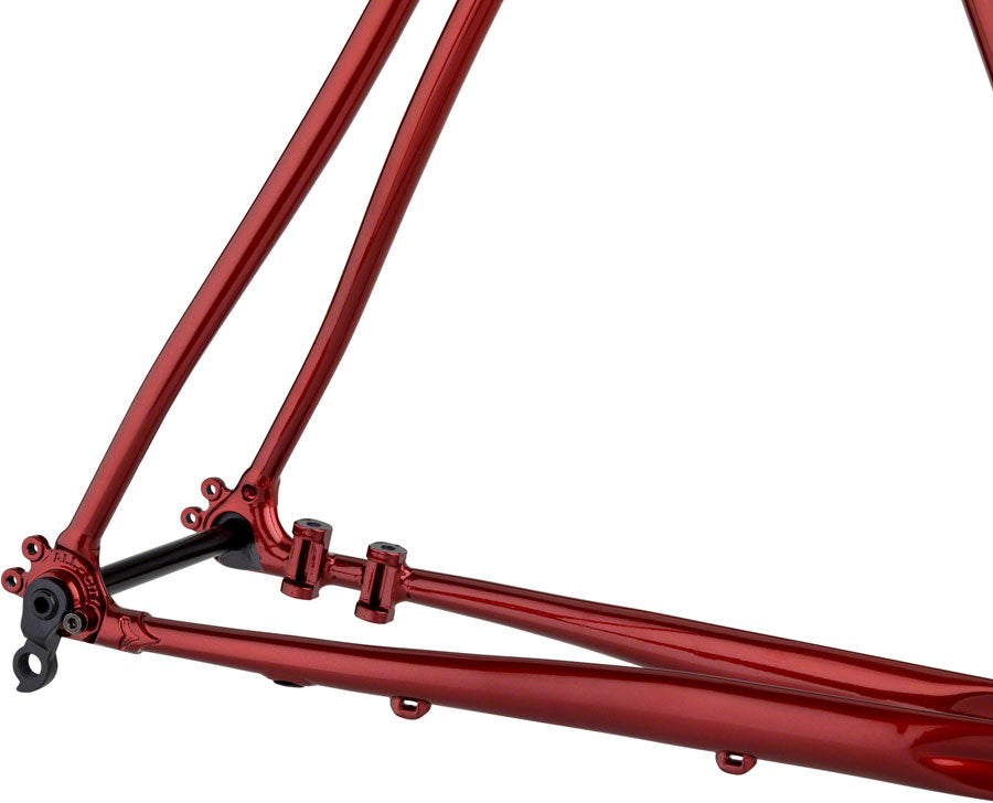 All City Cosmic Stallion 700c Steel Frameset - 52cm Currant & Cream | Durable Road & Gravel Bike Frame for Urban Commuting & Adventure Cycling