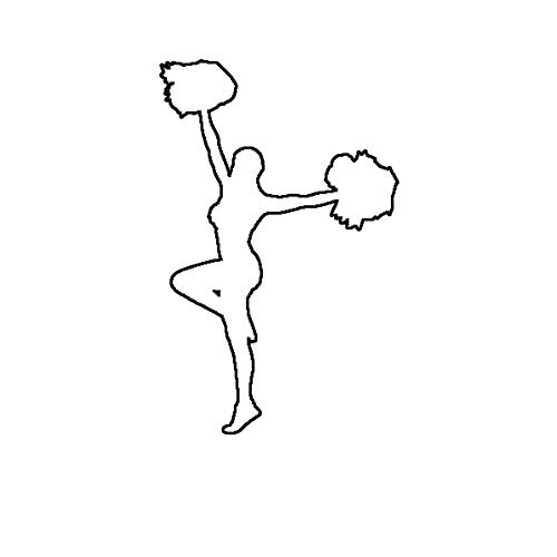 EW Designs Cheerleading Vinyl Sticker Decal - 5