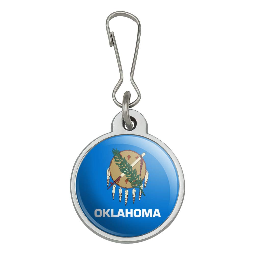 Oklahoma State Flag Zipper Pull Charm - Stylish Accessory for Jackets, Handbags, Purses, Luggage & Backpacks - Perfect for Travel, School & Everyday Use
