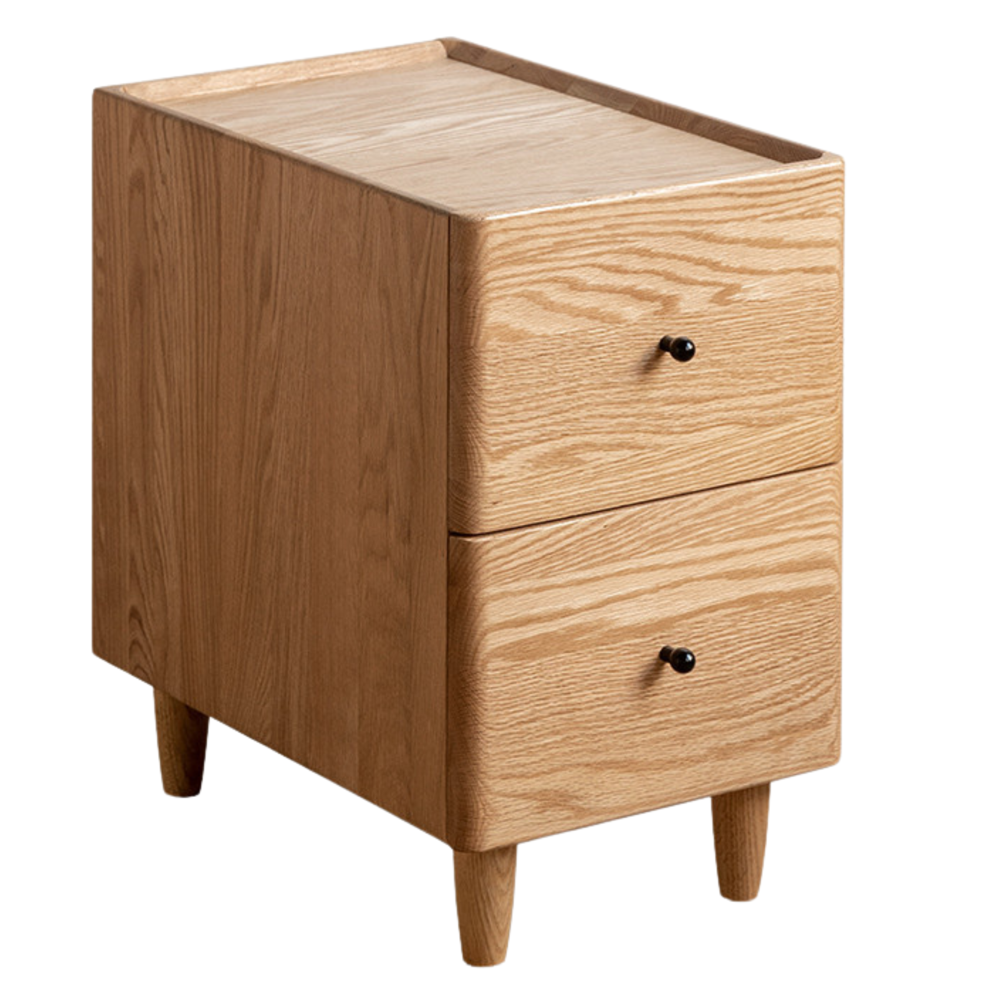 out of stock 11.8x17.7x19 inch / 30x45x48.3сm / Natural Wood Color / Oak two-drawer bedside cabinet