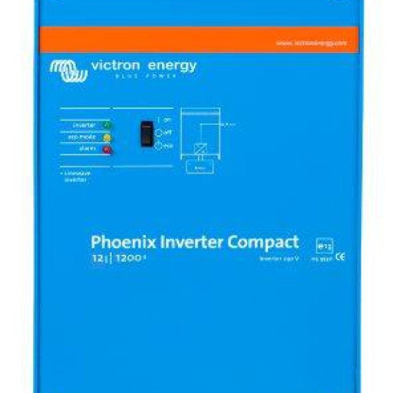 Victron Energy Phoenix Inverter 12V 1200W 230V Pure Sine Wave Power Inverter with VE.Bus - Reliable Backup Power for RVs, Boats, and Off-Grid Solar Systems