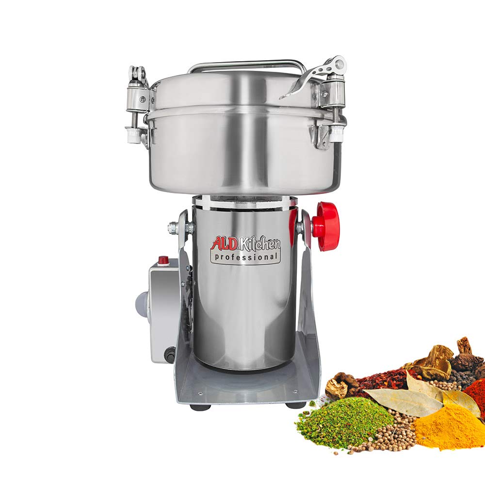 ALDKitchen Electric Grain Mill - Swing Type Grinding Machine for Flour, Spices & Coffee - 750g Capacity - Perfect for Home Baking & Healthy Cooking
