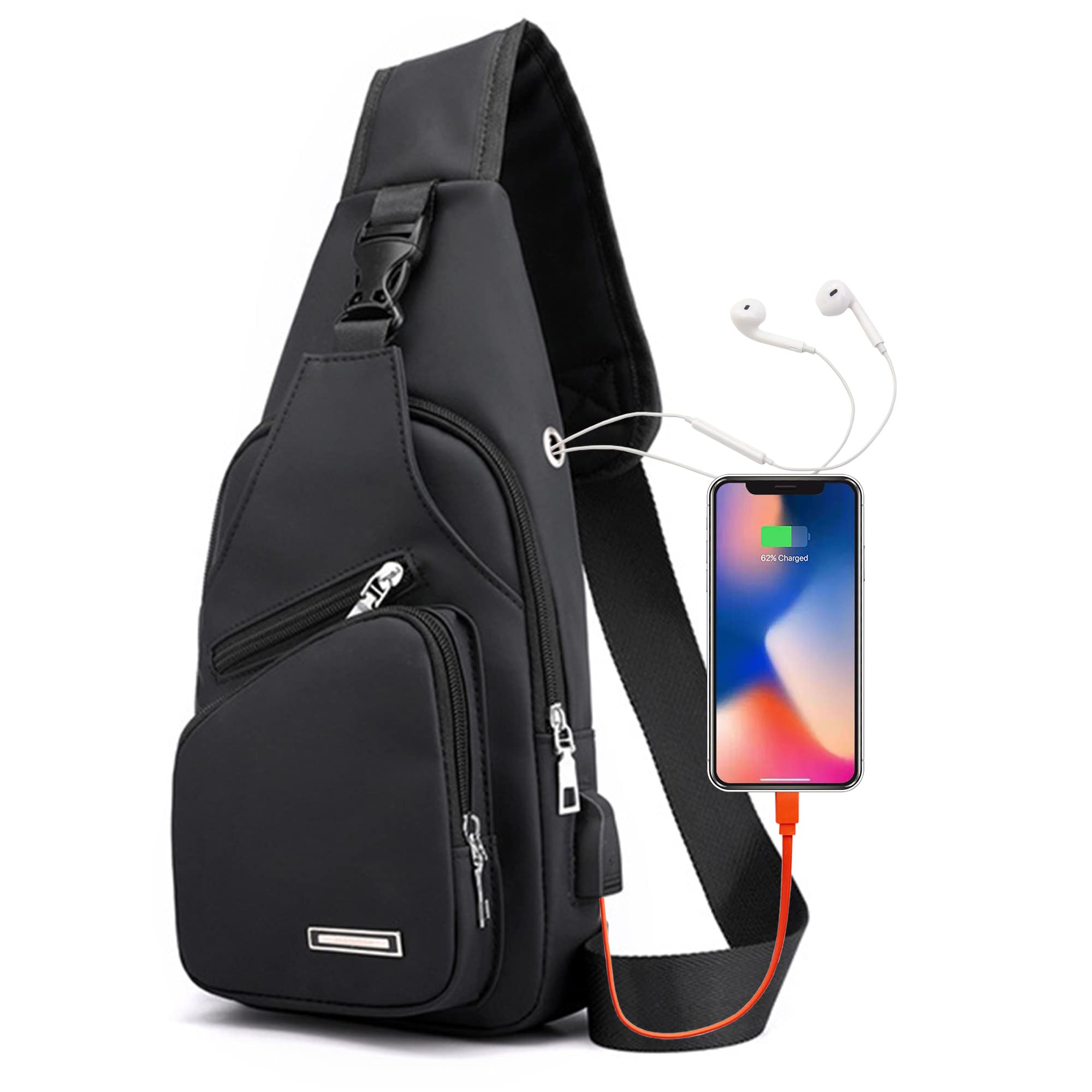 Waterproof Sling Bag for Men & Women - Lightweight Crossbody Backpack for Hiking, Travel & Daily Use | Durable Chest Shoulder Bag for Outdoor Activities, Commuting & Shopping