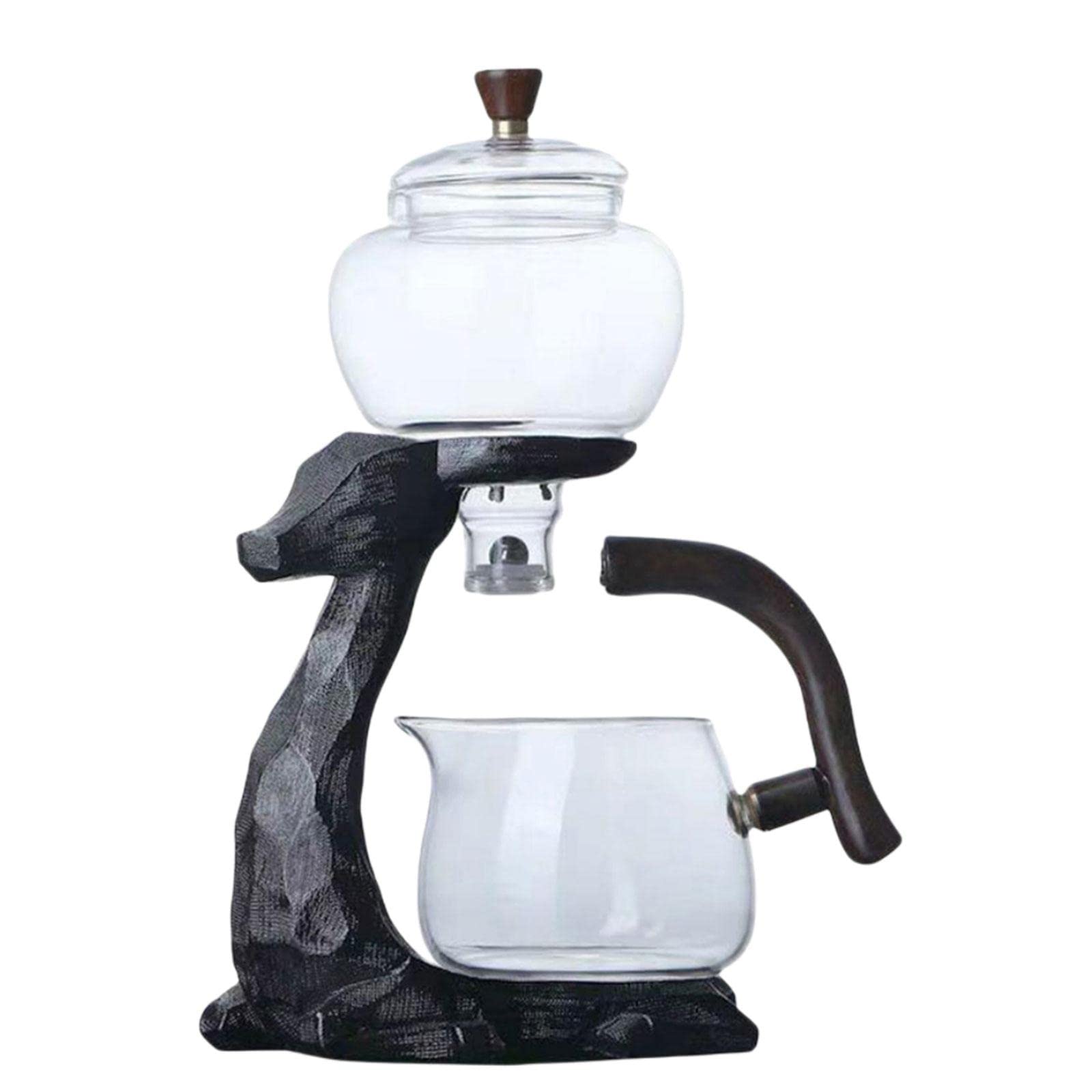 Premium Automatic Glass Drip Tea Pot with Infuser - High Borosilicate Glass Tea Maker Set for Office & Home Use - Perfect for Loose Leaf Tea Brewing, Gift Giving & Relaxation Moments