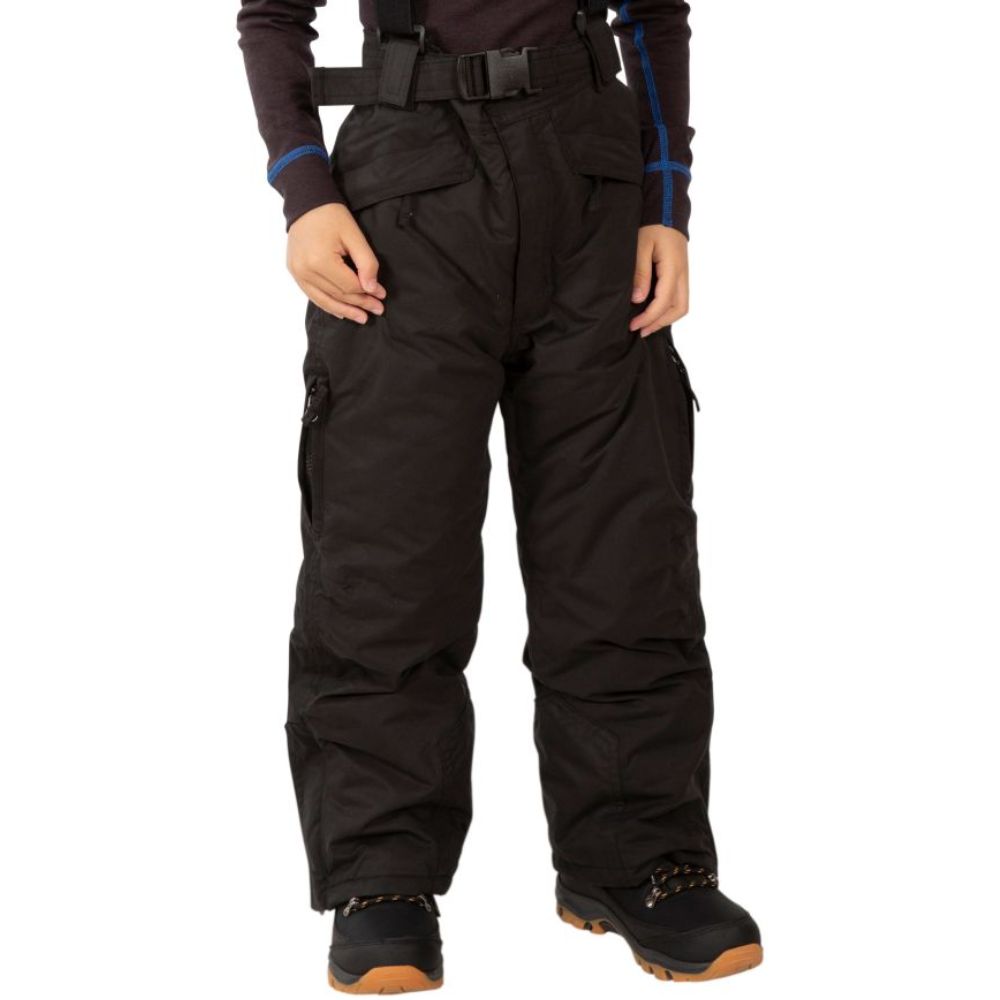 Marvelous Kids Ski Pants by Trespass - Waterproof Winter Snow Pants for Boys & Girls, Black - Perfect for Skiing, Snowboarding & Outdoor Winter Activities