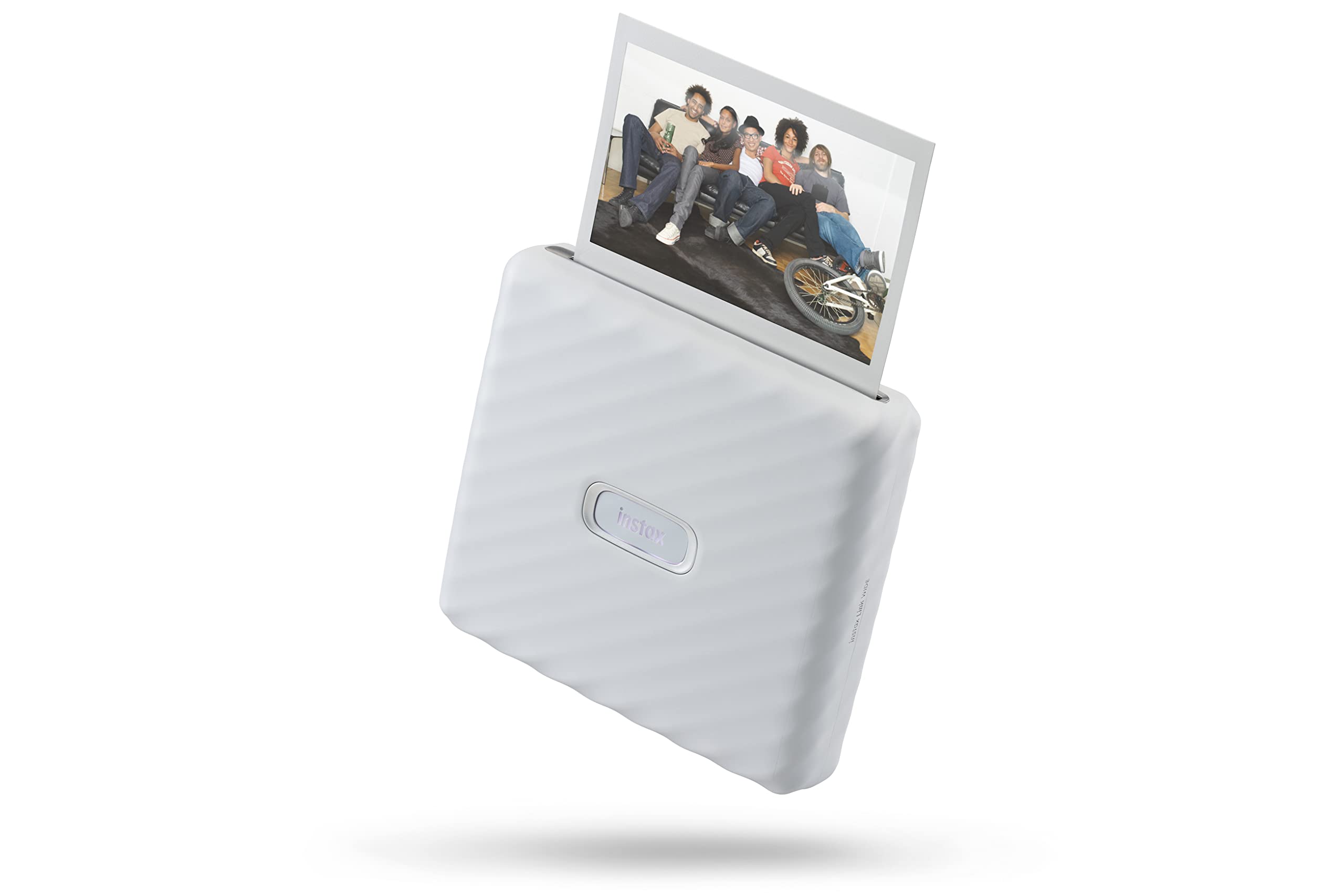 Fujifilm Instax Link Wide Instant Photo Printer with 20 Sheets of Film - Ash White | Print Polaroid-Style Photos for Parties, Travel & Scrapbooking