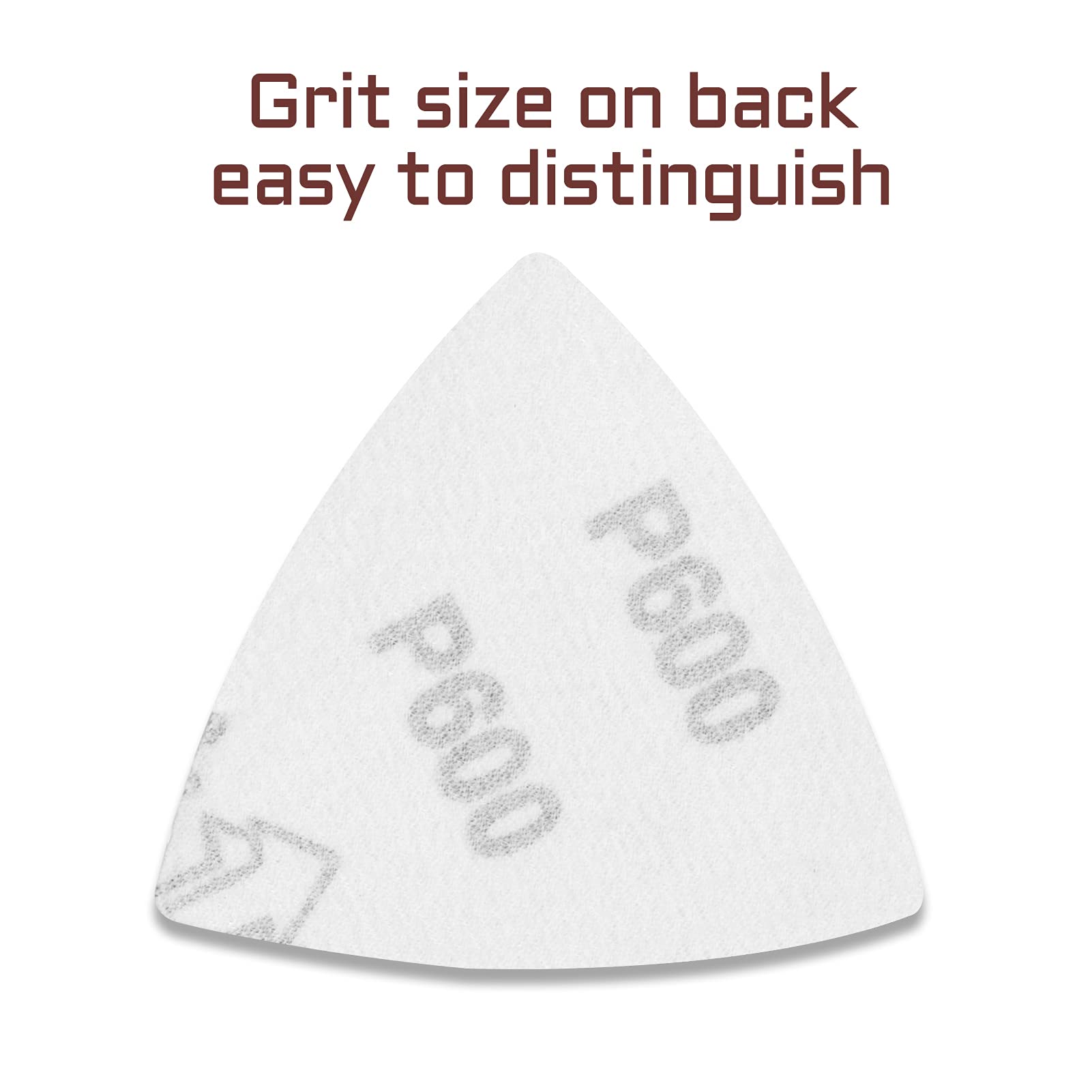 30 Pcs 3-1/8 Inch (80mm) 600 Grit Triangle Sanding Pads for Oscillating Multi-Tool - No Hole Hook & Loop Sandpaper for Wood, Metal Polishing & DIY Projects - Perfect for Detail Sanding, Furniture Refinishing & Crafting