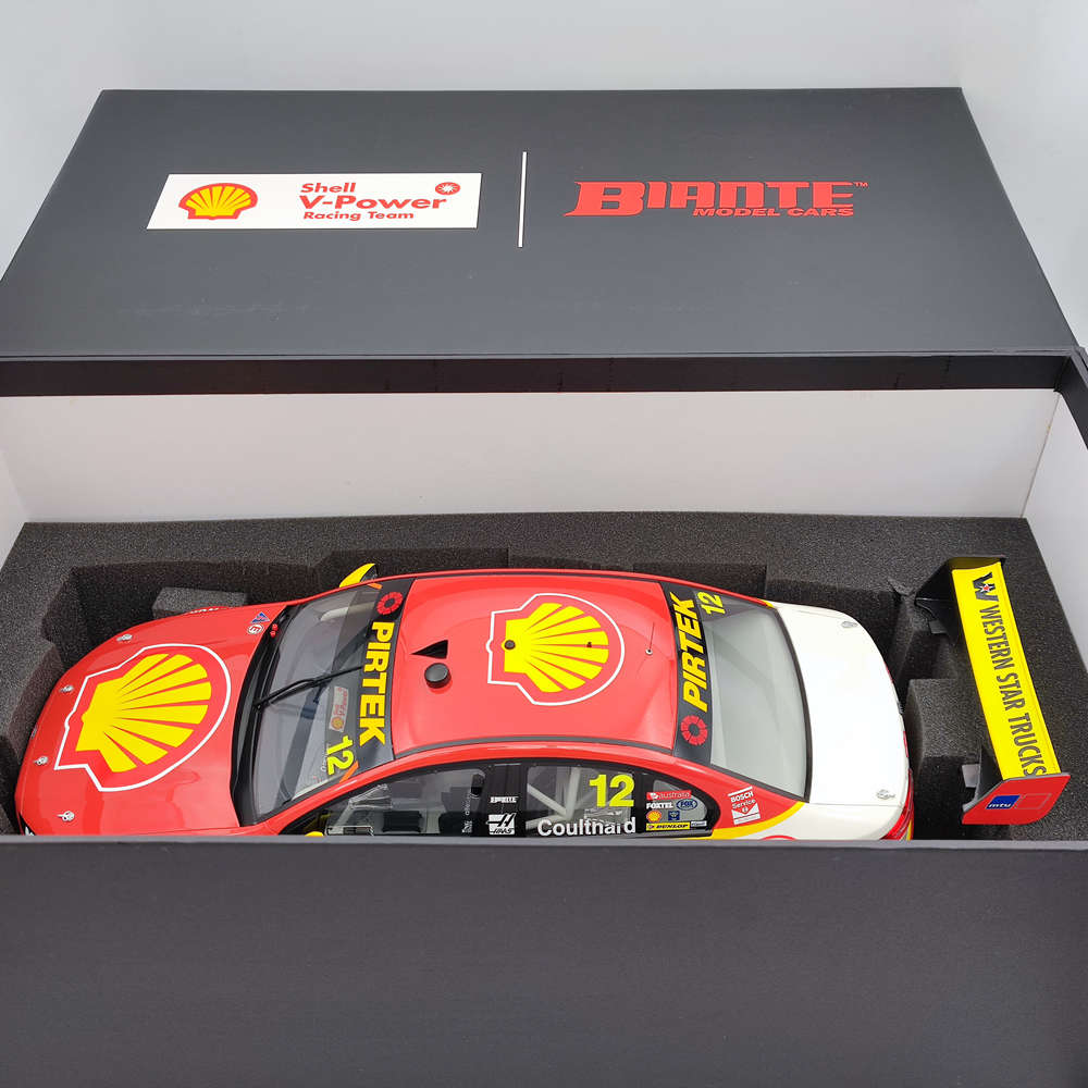 1:12 Scale SHELL V-POWER Racing Team Ford Falcon FGX Supercar 2017 #12 B12F17B - High-Quality Resin Diecast Model Car - Perfect for Collectors, Racing Fans & Gift Giving - Display, Home Decor, Office Desk Showpiece