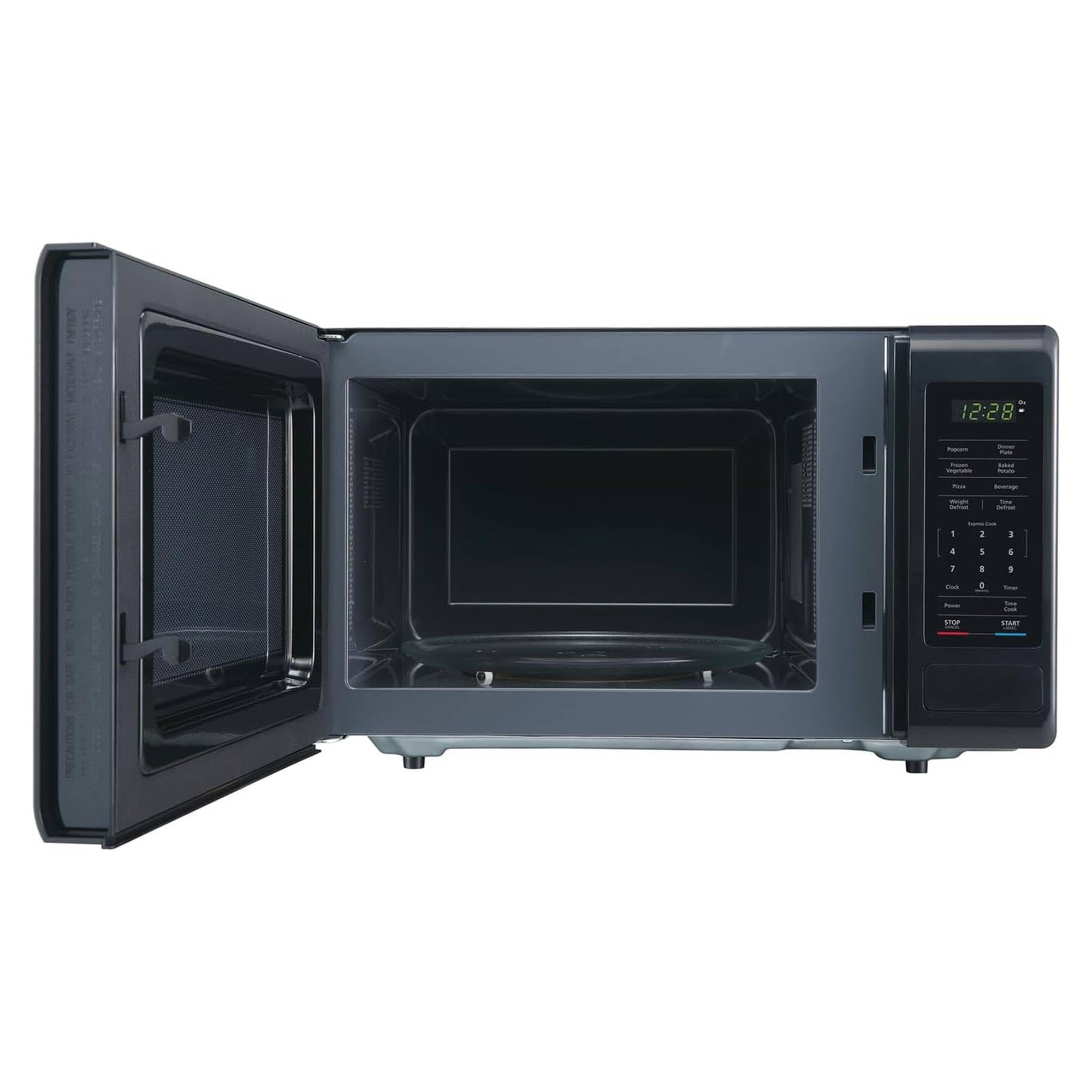 Magic Chef 0.9 Cu Ft 900W Compact Stainless Steel Countertop Microwave Oven - 6 Pre-Programmed Cooking Modes, Black | Perfect for Small Kitchens, Dorms, Offices & RVs