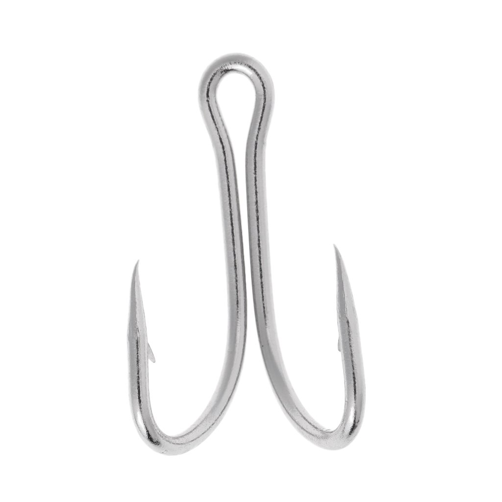 SM SunniMix 10pcs High Carbon Steel Fishing Hooks - Strong Dual Hooks for Saltwater & Freshwater Fishing