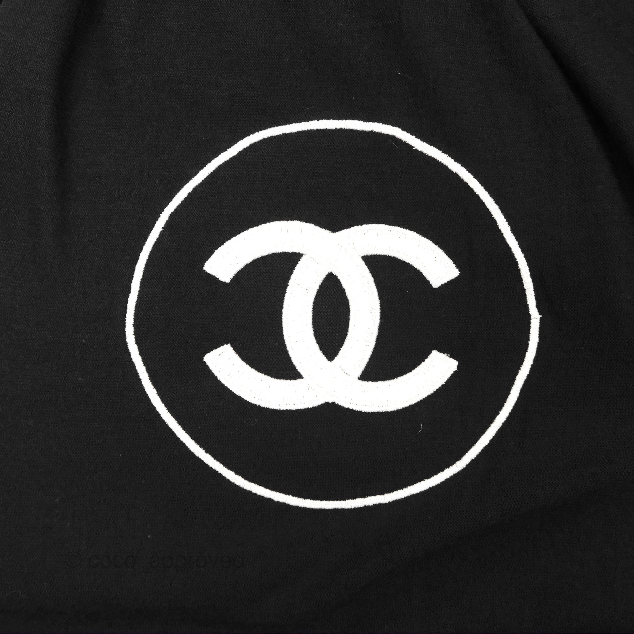 Chanel CC Logo Black & White Cashmere Silk Scarf - Luxury Fashion Accessory for Women, Perfect for Gifts, Parties & Winter Outfits