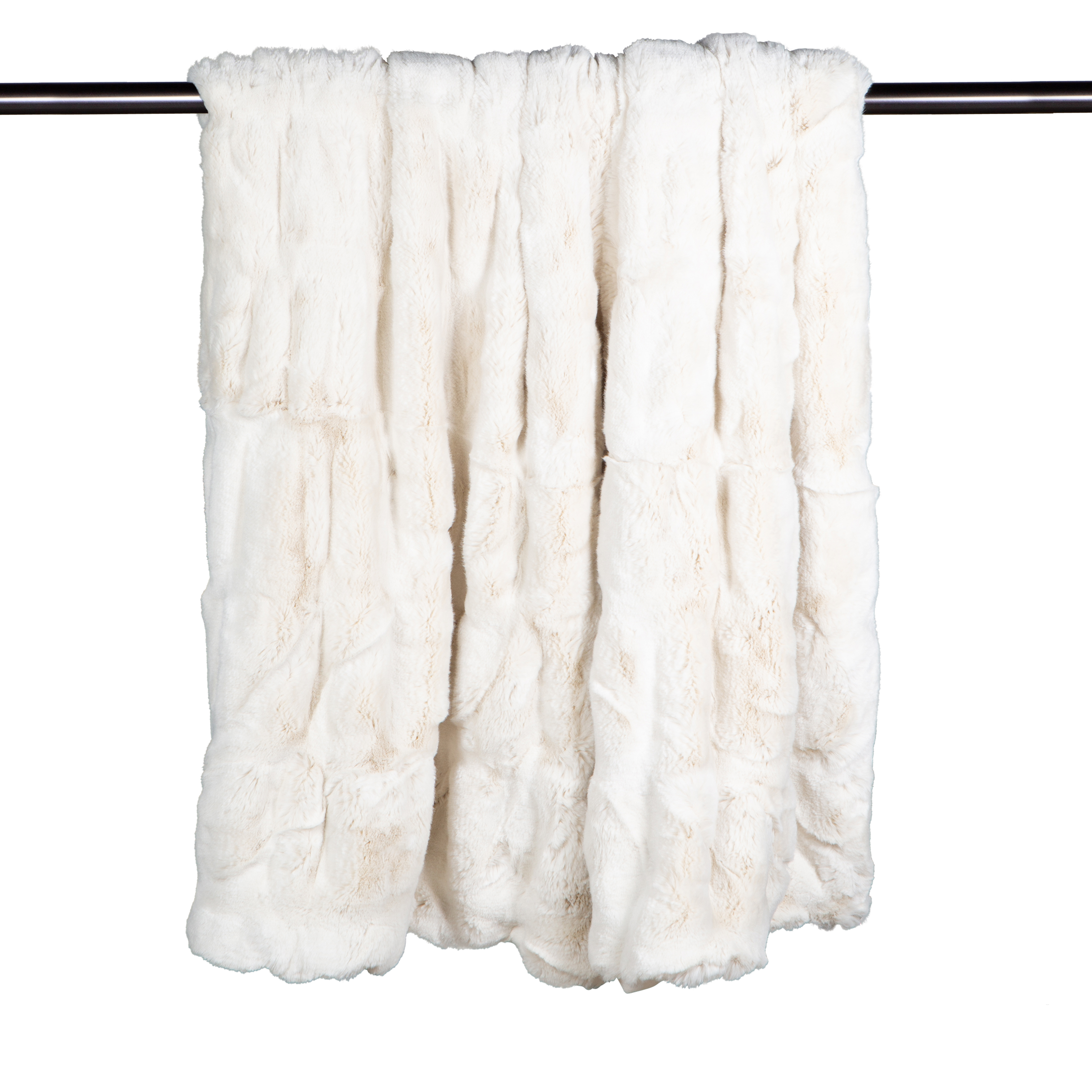 Luxury Ruched Faux Fur Throw Blanket - Soft Plush Cozy Blanket for Couch, Bed & Winter Decor - Perfect for Home, Office & Gifting