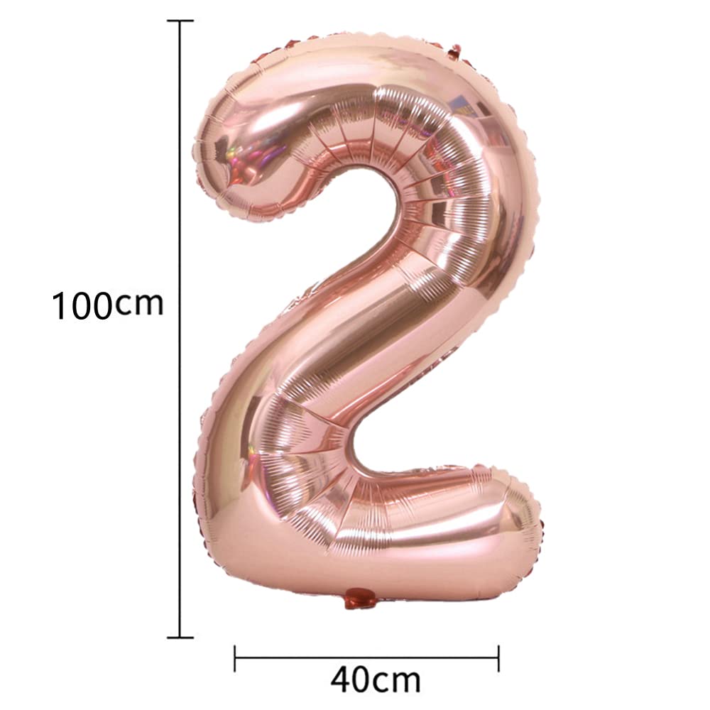 26th Birthday Party Decorations Set - Happy Birthday Banner, Rose Gold Helium Balloons, Number 26 Latex & Foil Balloons for 26 Years Old Celebration - Perfect for Home, Office or Surprise Party Decor