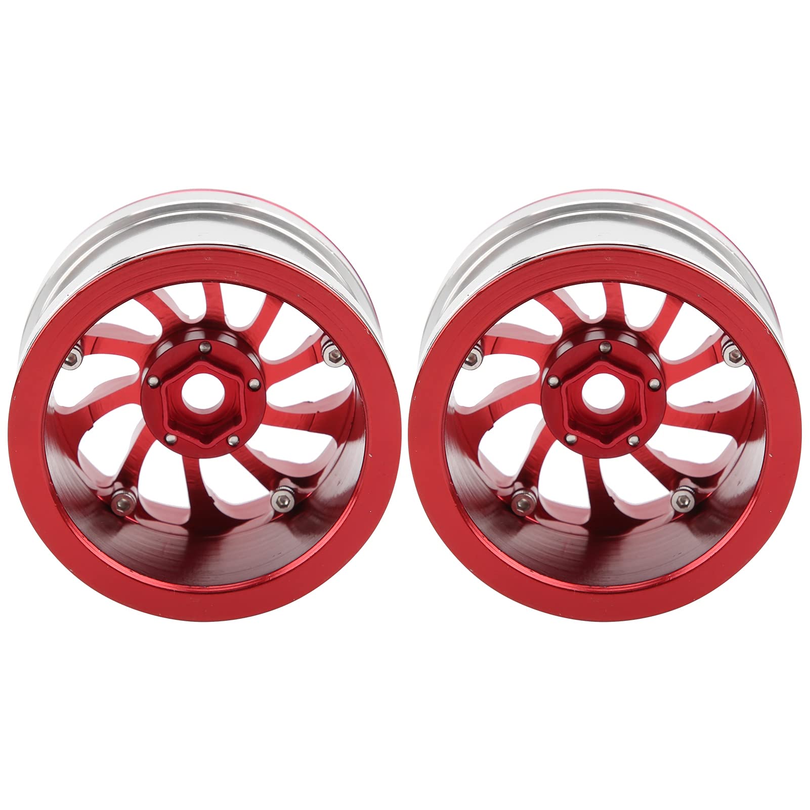 1/10 Scale RC Car Beadlock Wheel Rims - Non-Sticky Off-Road Accessories for Crawler, Rock Racer & Trail Trucks | Durable Alloy Wheels for RC Sports & Outdoor Adventures