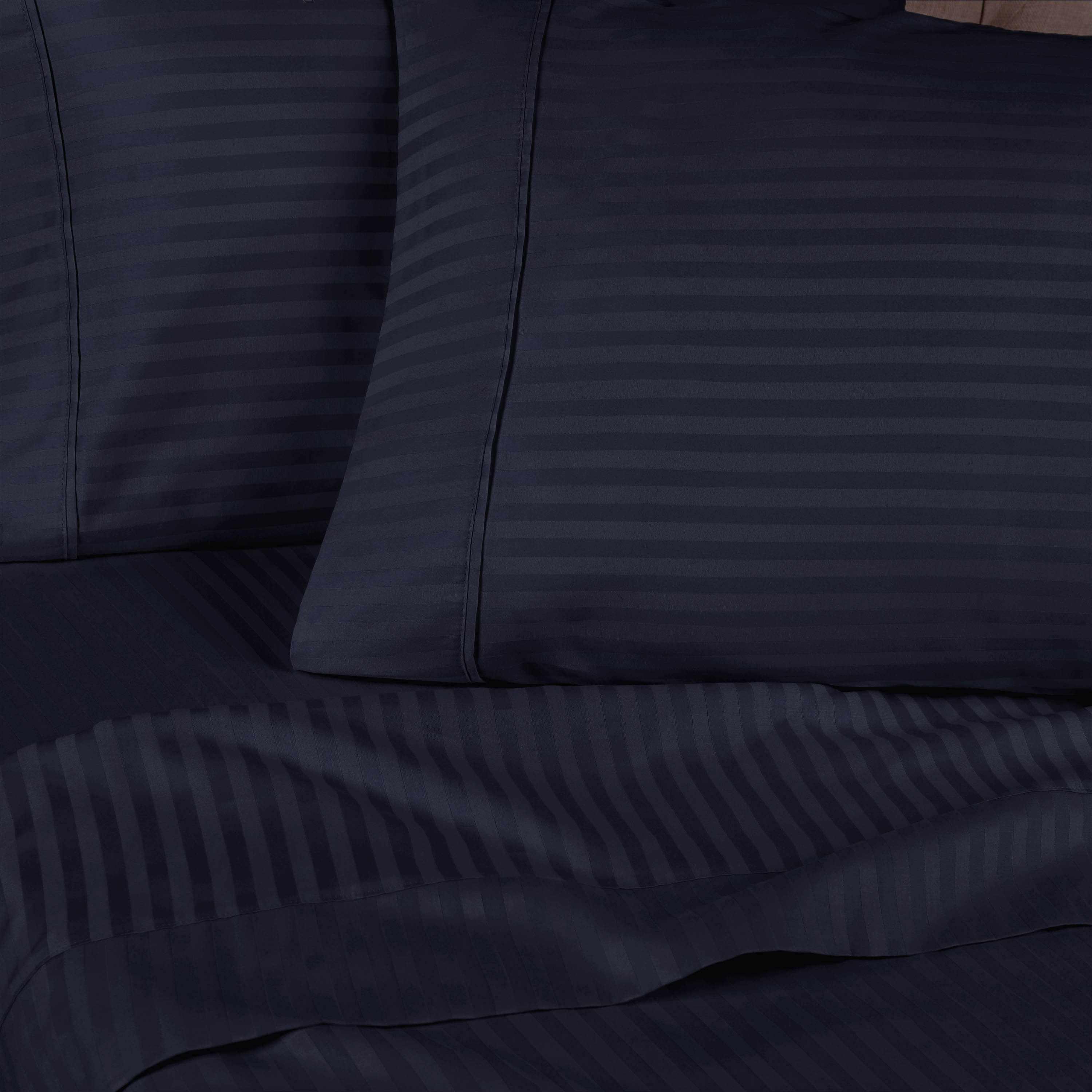 Premium Egyptian Cotton 300 Thread Count Sheet Set - Deep Pocket Fitted, Flat & Pillowcases - Soft Luxury Bedding for Master Bedroom or Guest Room