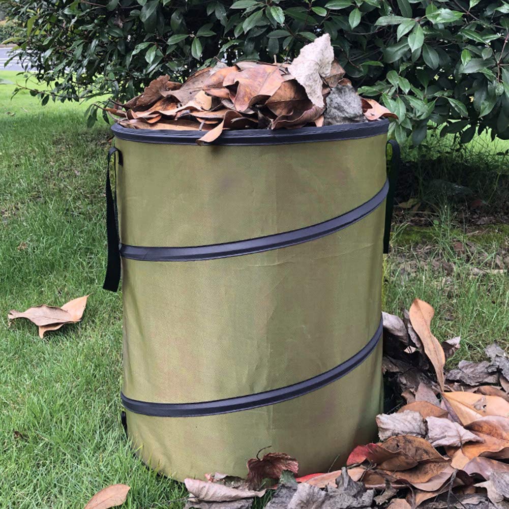 10 Gallon Collapsible Gardening Bag - Portable Pop-Up Outdoor Trash Can with Release Buckle for Leaves & Yard Waste | Perfect for Gardening, Camping & Home Use