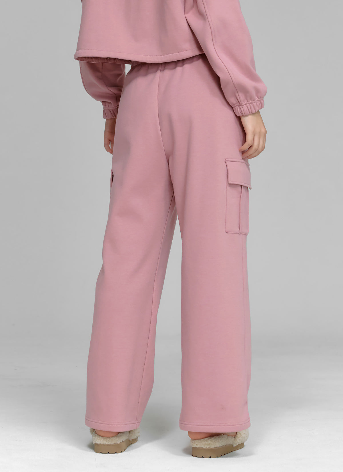 Soft Cotton Fluffy Cargo Wide Leg Pants for Women - Comfortable Loose Fit High Waist Trousers for Casual Wear, Street Style, and Travel Outfits