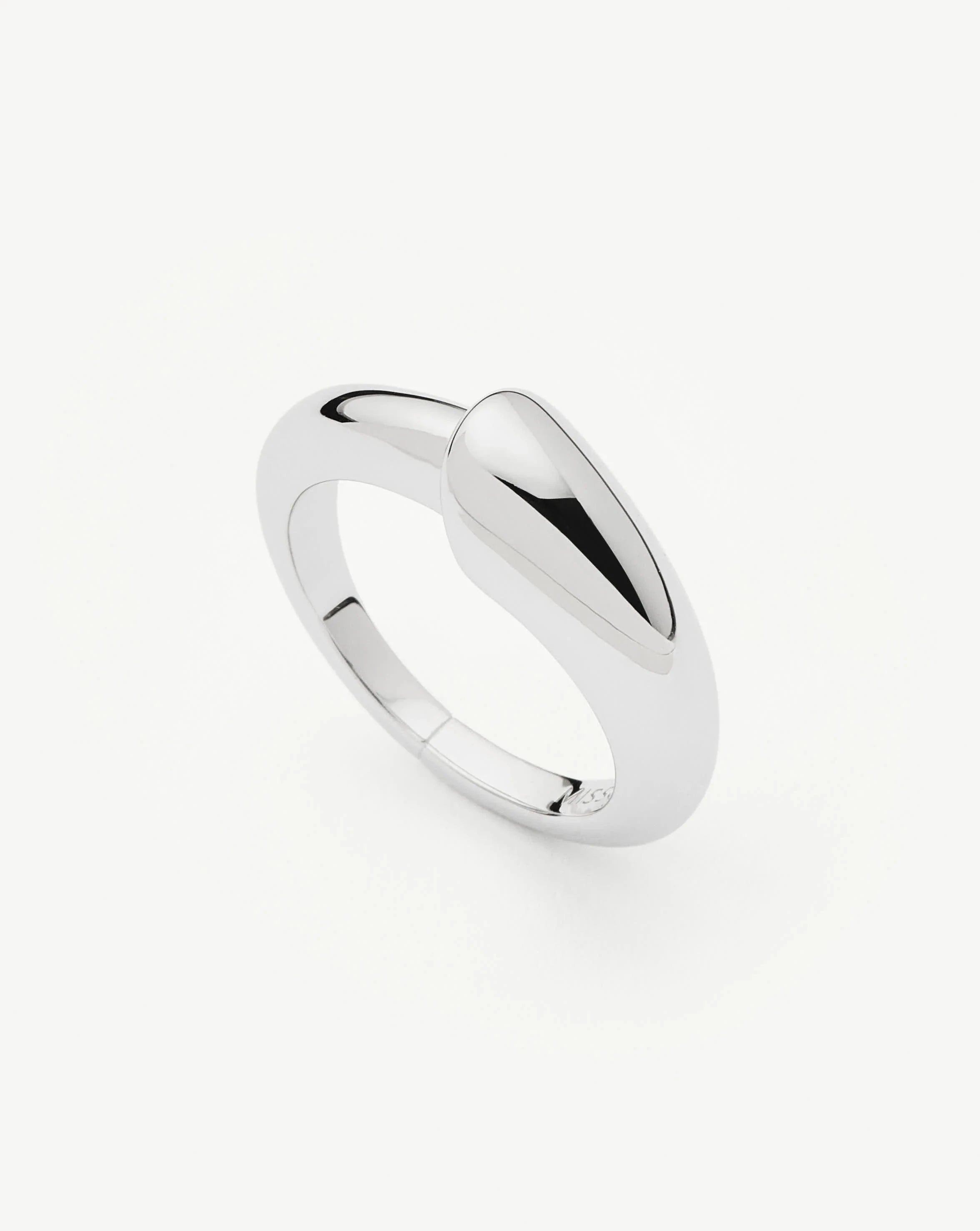 Elegant Sculptural Ridge Stacking Ring - Sterling Silver Jewelry for Women, Perfect for Layering & Everyday Wear