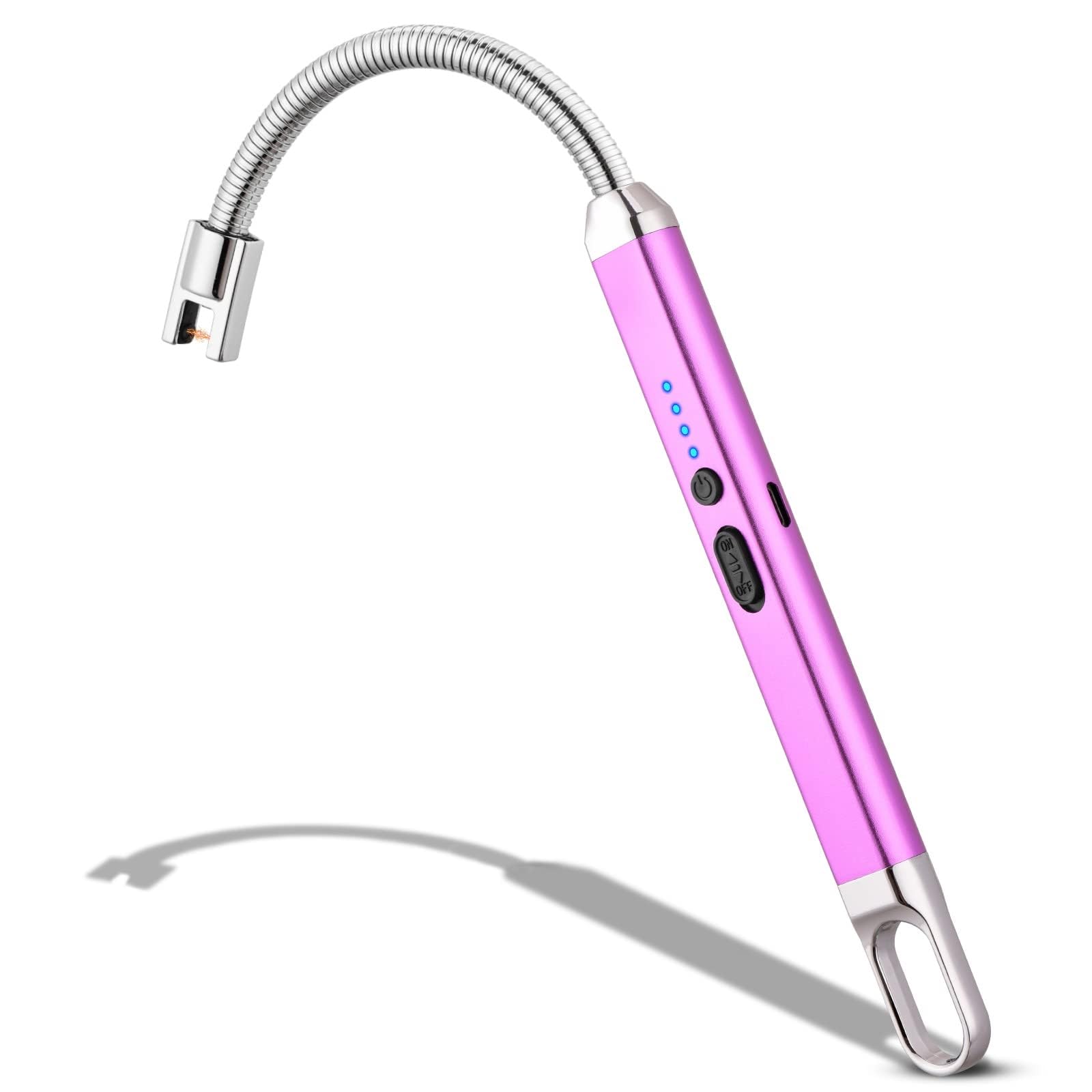 Rechargeable USB Arc Lighter - Windproof Electric Lighter for Candles, Camping, BBQ, Cigars & Outdoor Activities | Portable & Flameless Design (Gold) - Perfect for Home Use, Travel & Emergency Kits