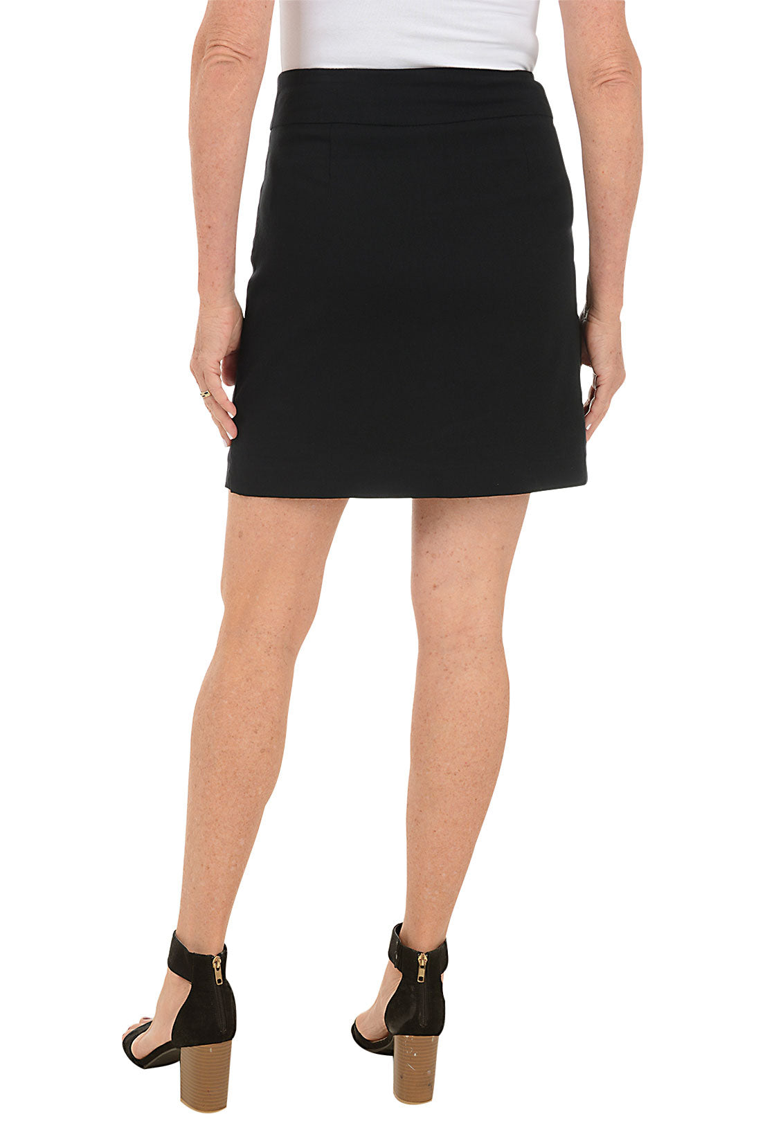 Women's Everyday Solid Pull-On Skort - Comfortable Stretchy Waist Skirt Shorts for Casual Wear, Running, Yoga & Travel