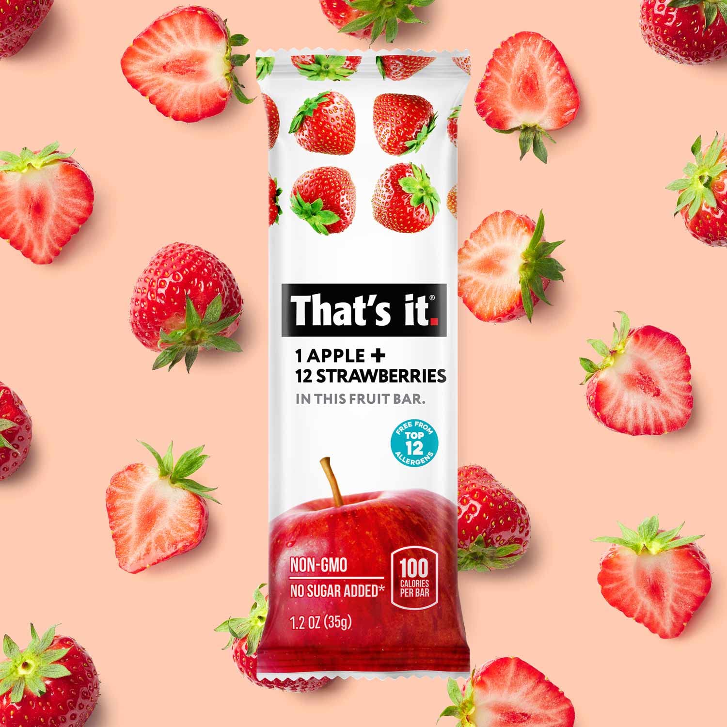 That's It. Variety Pack 100% Natural Real Fruit Bars - High Fiber Vegan Snacks, Gluten Free, Paleo Friendly, Non-GMO, No Added Sugar or Preservatives - Healthy Energy Food for Kids & Adults (12 Pack) - Perfect for School Lunches, Office Snacks, Hiking & Travel