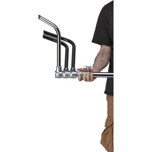 Kupo Master C Stand with Turtle Base - 9.7' Silver Heavy Duty Light Stand for Photography & Video Production - Perfect for Studio, Outdoor Shoots & Film Sets