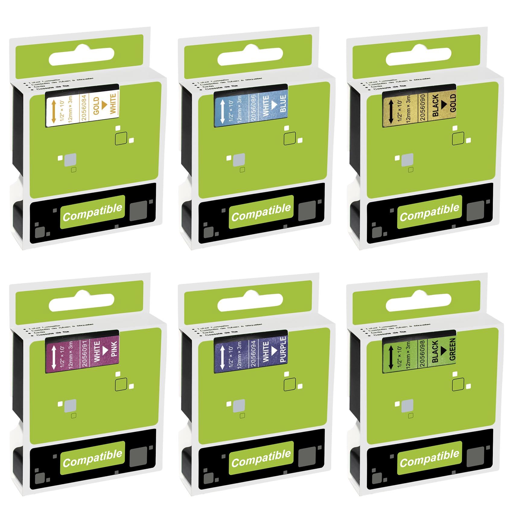 DYMO COLORPOP Compatible Label Tape Refills - 12mm (0.47