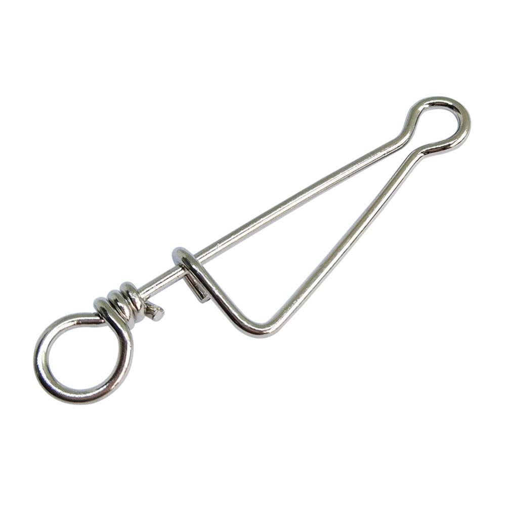 Stainless Steel Fishing Snap Swivels - 100 Pack Saltwater & Freshwater Fishing Connectors for Crappie, Bass, and More - Durable Fishing Accessories for Anglers | Ideal for Lure Changing, Tackle Box Organization, and All-Day Fishing Trips