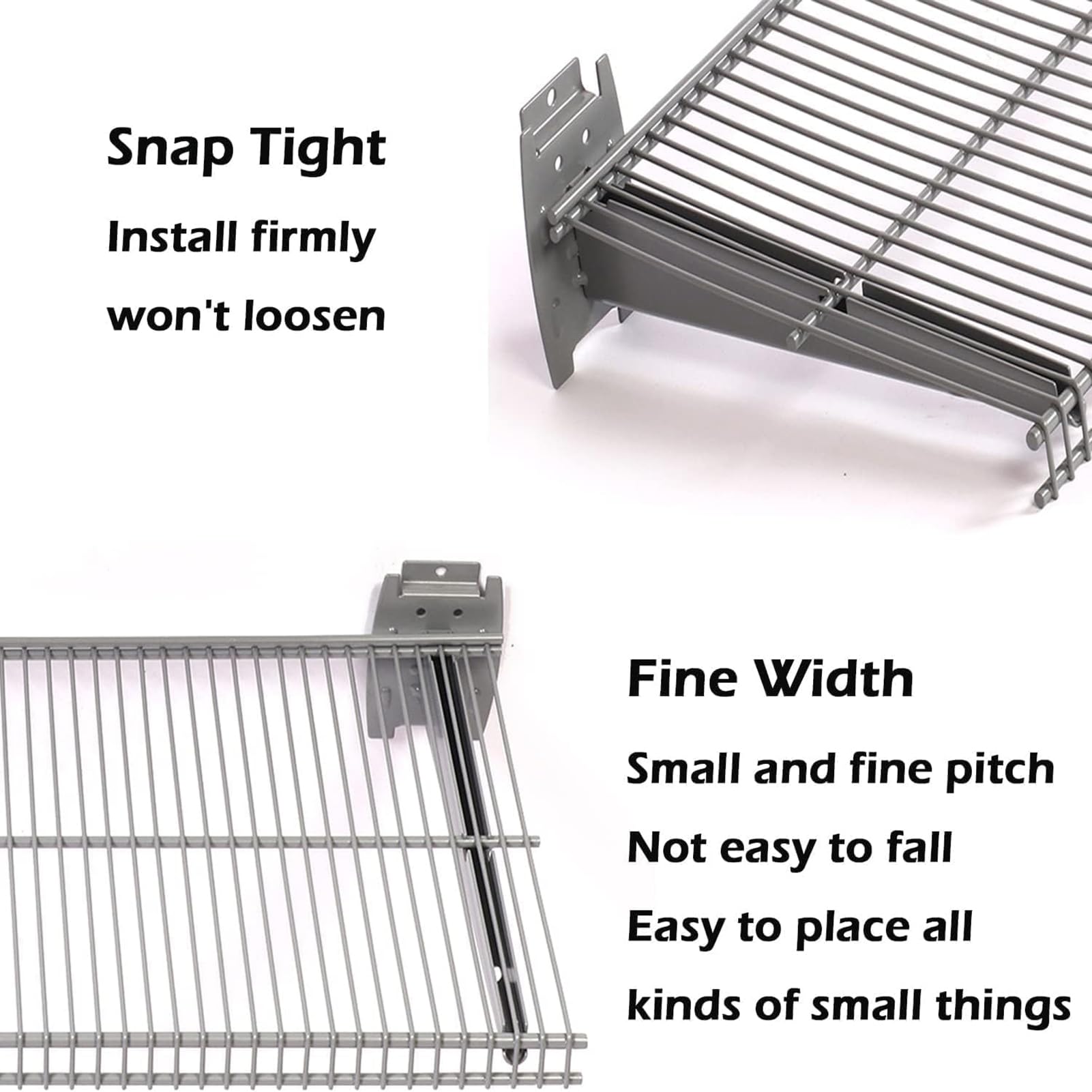 2-Pack Heavy Duty Metal Slatwall Shelves 23.6
