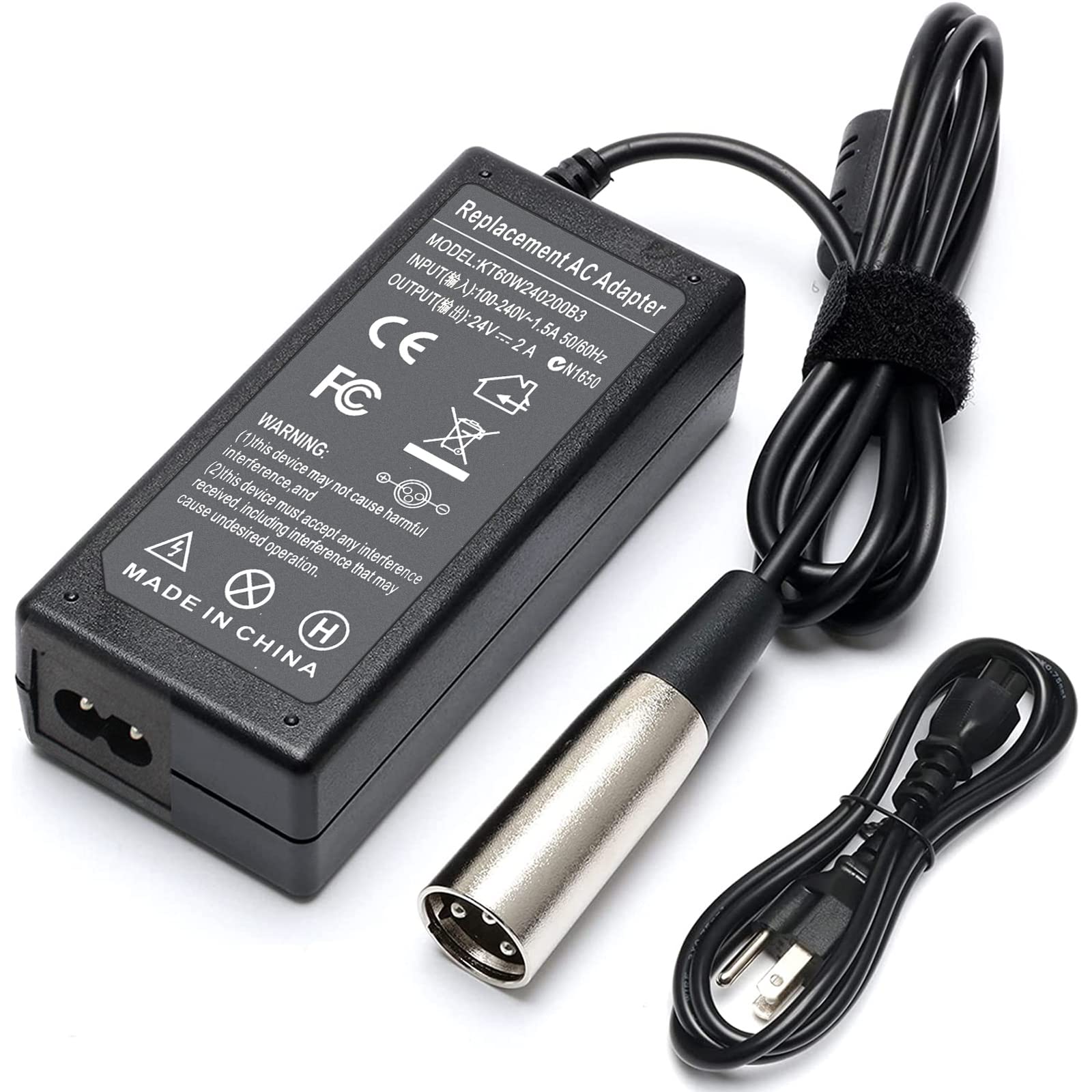 24V 2A Electric Scooter Battery Charger for Buzzaround Series - Fast Charging, Compatible with Pride Mobility Scooters - Perfect for Home Use, Travel & Outdoor Mobility