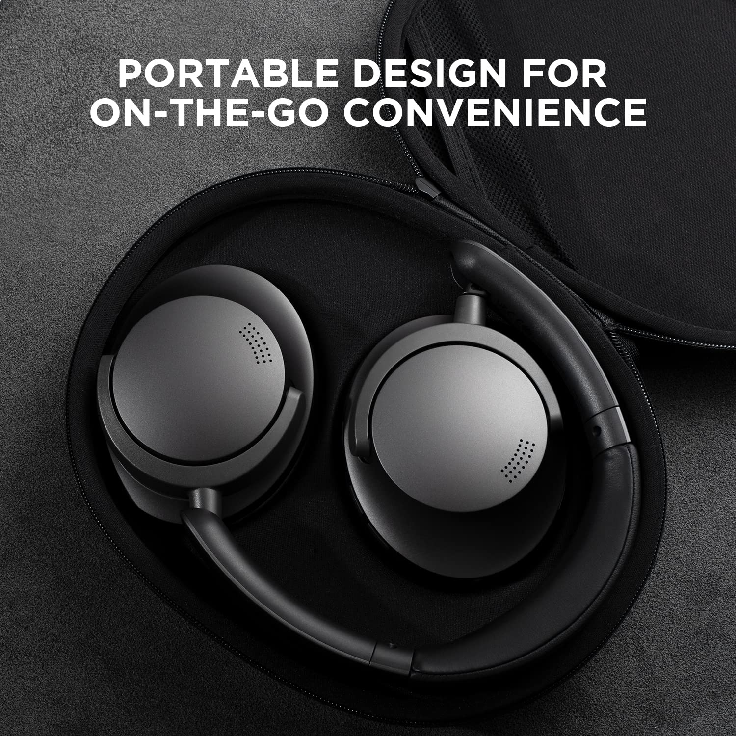 1MORE SonoFlow Active Noise Cancelling Wireless Over-Ear Headphones with 5 Mics, LDAC Hi-Res Audio, 70H Battery, App EQ Control, Foldable Design - Perfect for Travel, Work & Music Lovers (Black)