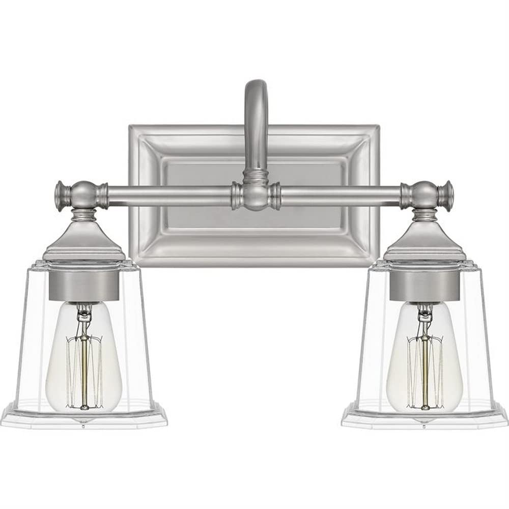 2-Light Transitional Bathroom Vanity Light Fixture - Polished Chrome Finish - Modern Bathroom Lighting for Vanity Mirror - Perfect for Home, Hotel, and Spa Decor