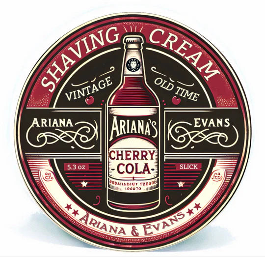 Ariana & Evans Cherry Cola Shaving Cream for Men - Premium Vegan Shave Soap with Natural Ingredients - Perfect for Sensitive Skin & Close Shaving at Home or Travel