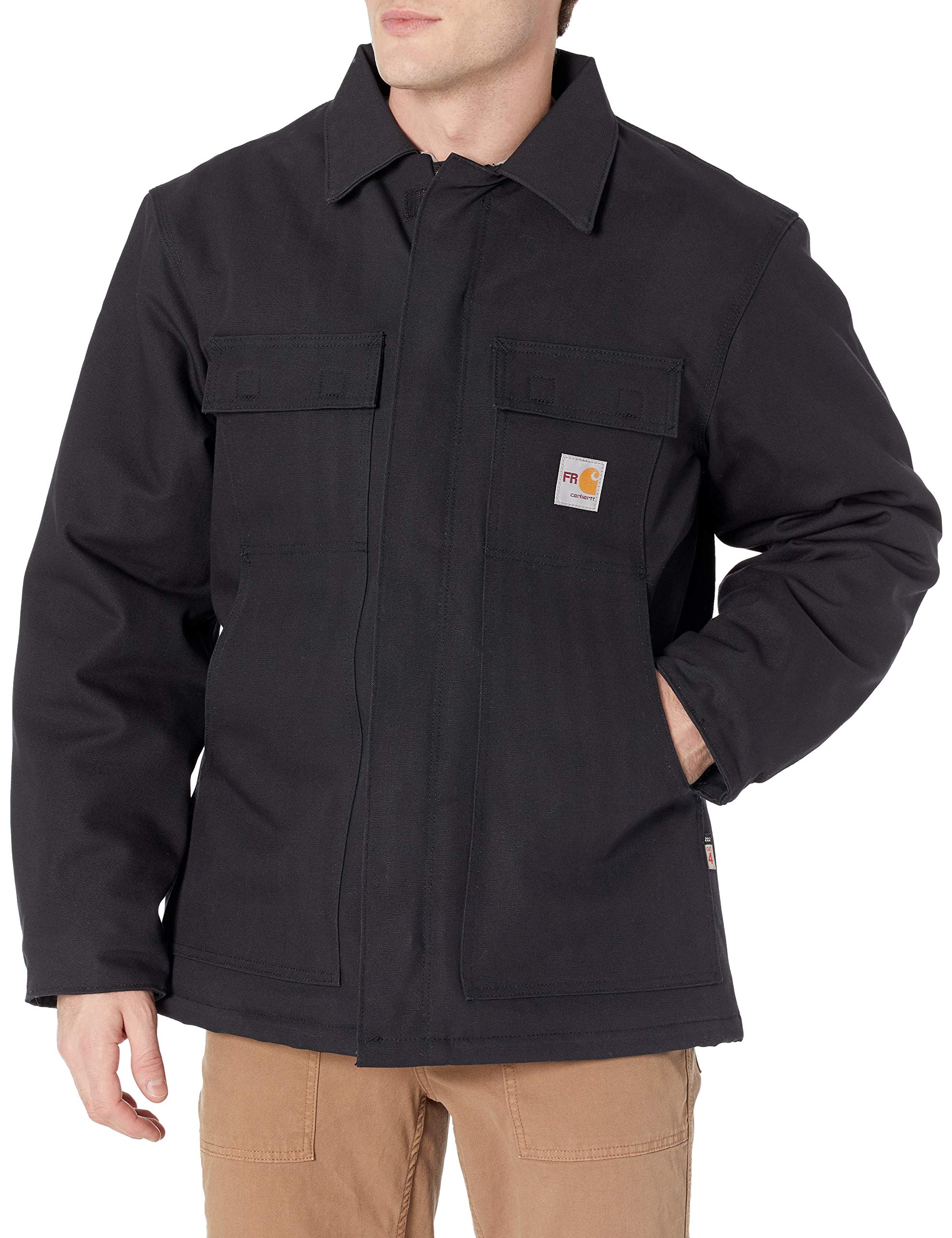 Carhartt Men's Flame Resistant Duck Traditional Coat - Heavy Duty Work Jacket for Construction, Welding & Outdoor Safety | Durable FR Workwear for Cold Weather & Hazardous Jobs