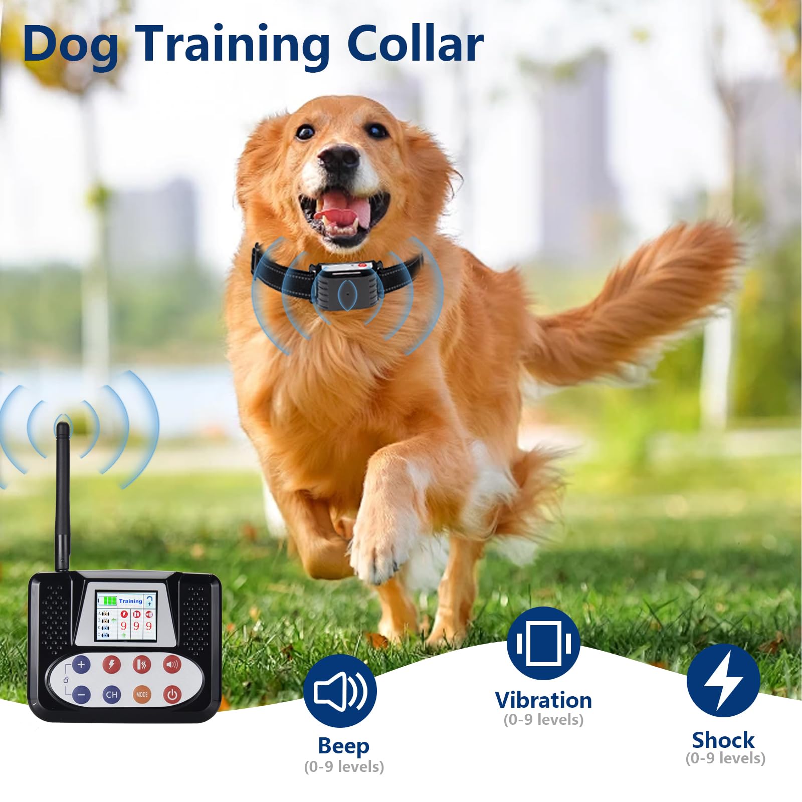Wireless Dog Fence System for 2 Dogs - Electric Pet Fence with Remote Control & Shock Collar - Safe Dog Training Containment Solution for Large Yards and Outdoor Use