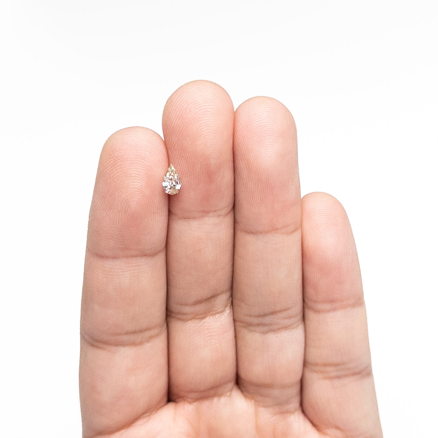 0.30ct 6.29x3.55x2.13mm SI1 C3 Geo Pear Step Cut Loose Diamond for Engagement Rings & Jewelry Making - USA Imported Gemstone