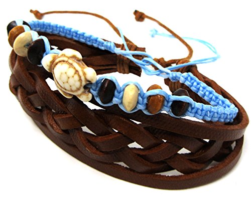 Blue Brown Leather Set