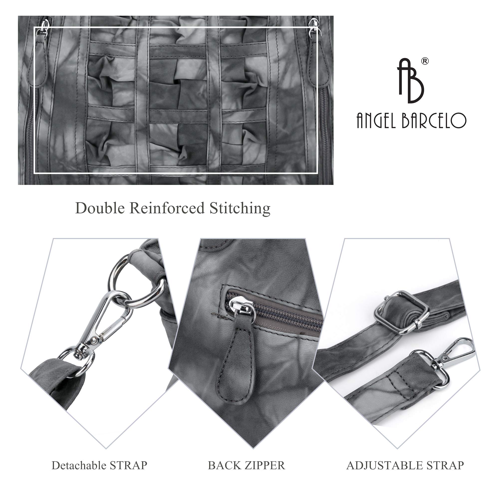 Angel Barcelo Women's Hobo Purses & Handbags - Fashionable Satchel & Large Shoulder Bags for Work, Travel & Everyday Use