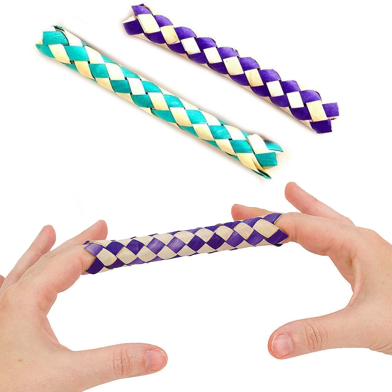 MilesMagic Chinese Finger Trap - Fun Magic Trick Gag Gift for Teens & Adults - Perfect for Birthday Parties, Pranks & Comedy Shows - Novelty Toy for Magic Tricks & Practical Jokes