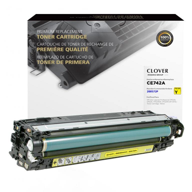 TonerWise Remanufactured Yellow Toner Cartridge for HP CE742A (HP 307A) - High-Quality Compatible Ink Replacement for HP Printers - Perfect for Home & Office Printing Needs