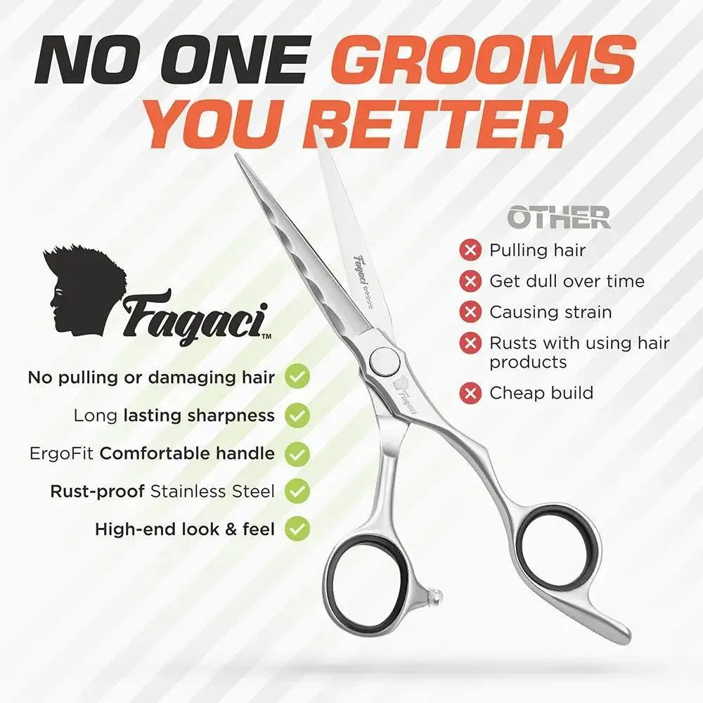 Professional VG10 Hair Cutting Scissors - Ultra Sharp Japanese Stainless Steel Shears for Salon & Home Hair Styling